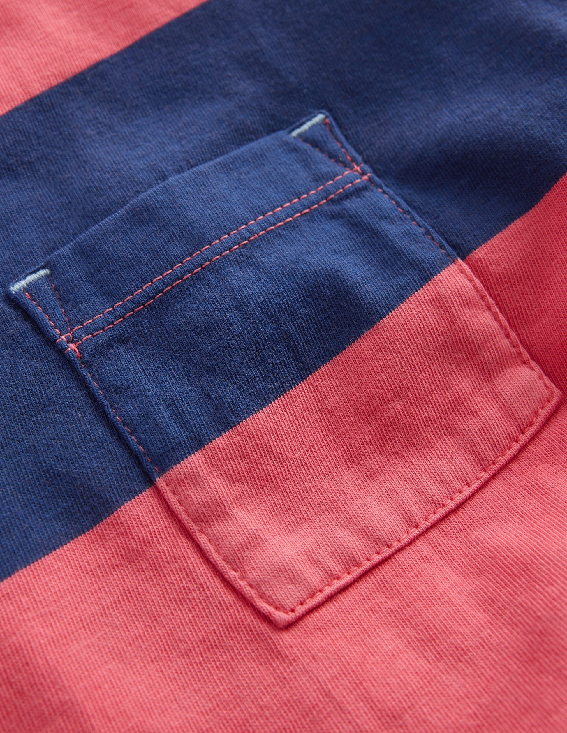 Garment Dye Relaxed T-shirt-Blood Orange / Sapphire Blue-3