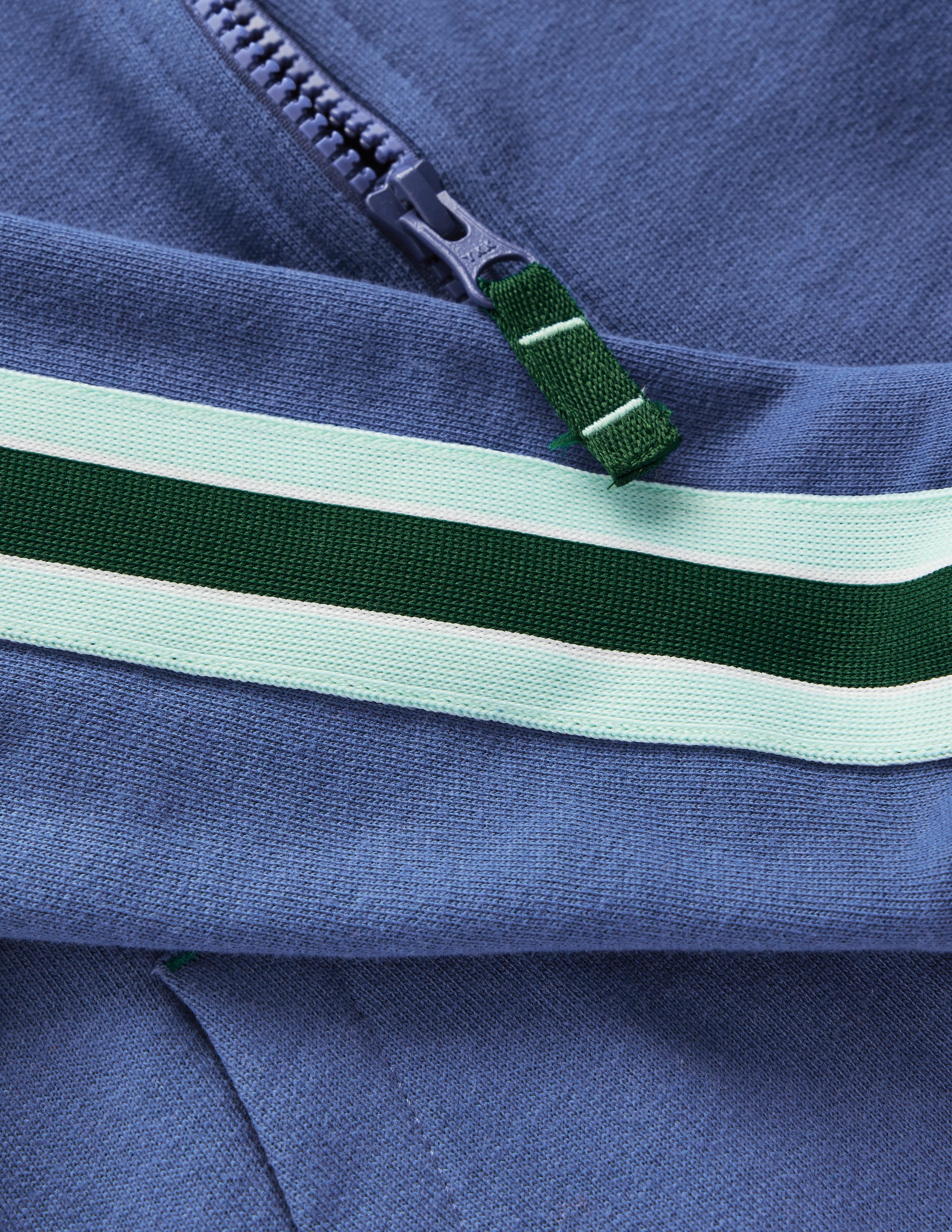 Raglan Zip-through Hoodie-Denim Blue - Image 3