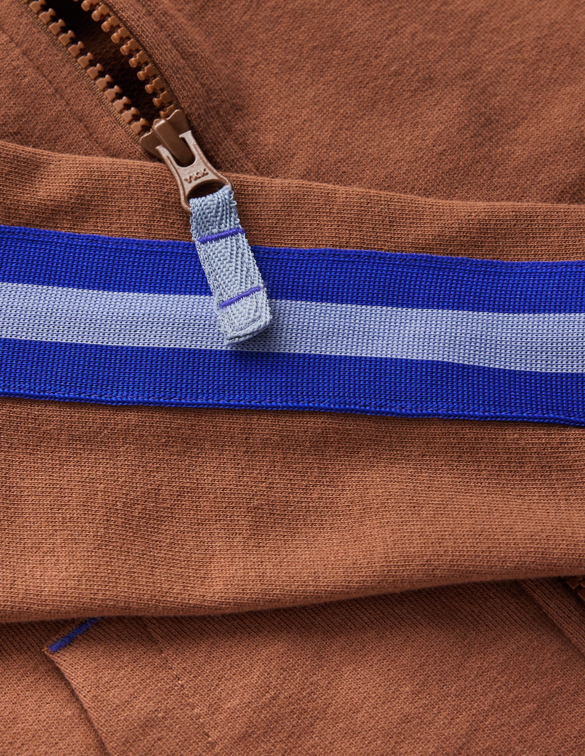 Raglan Zip-through Hoodie-Brown - Image 3