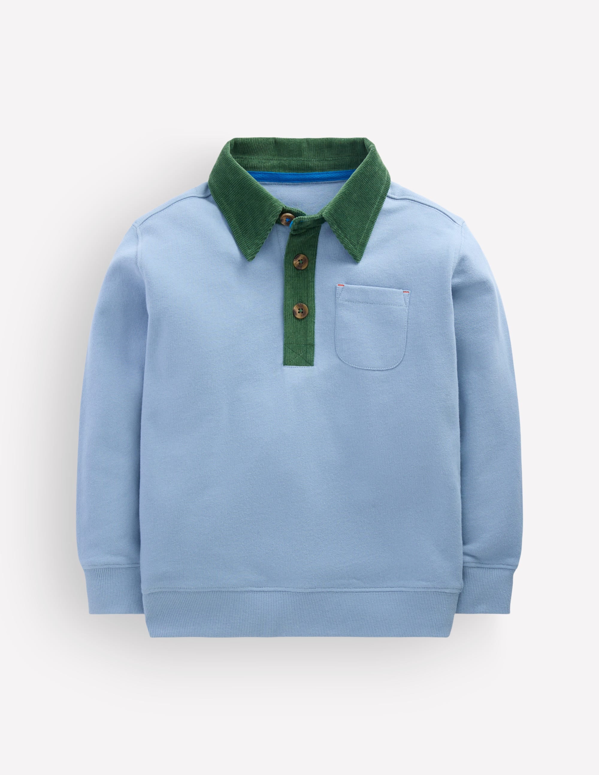 Smart Collared Sweatshirt-French Blue - Image 1