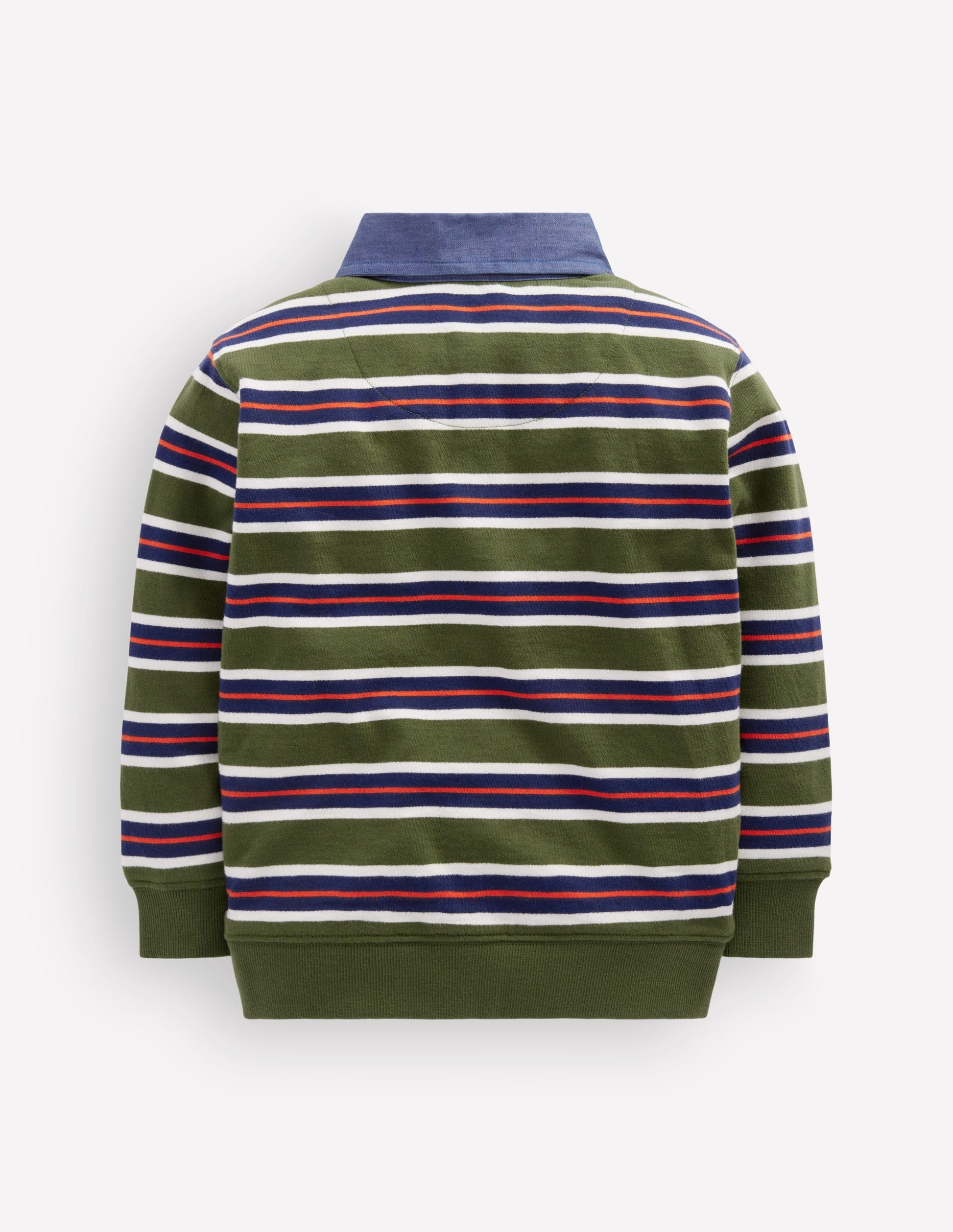 Smart Collared Sweatshirt-Brunswick Green / College Navy-2