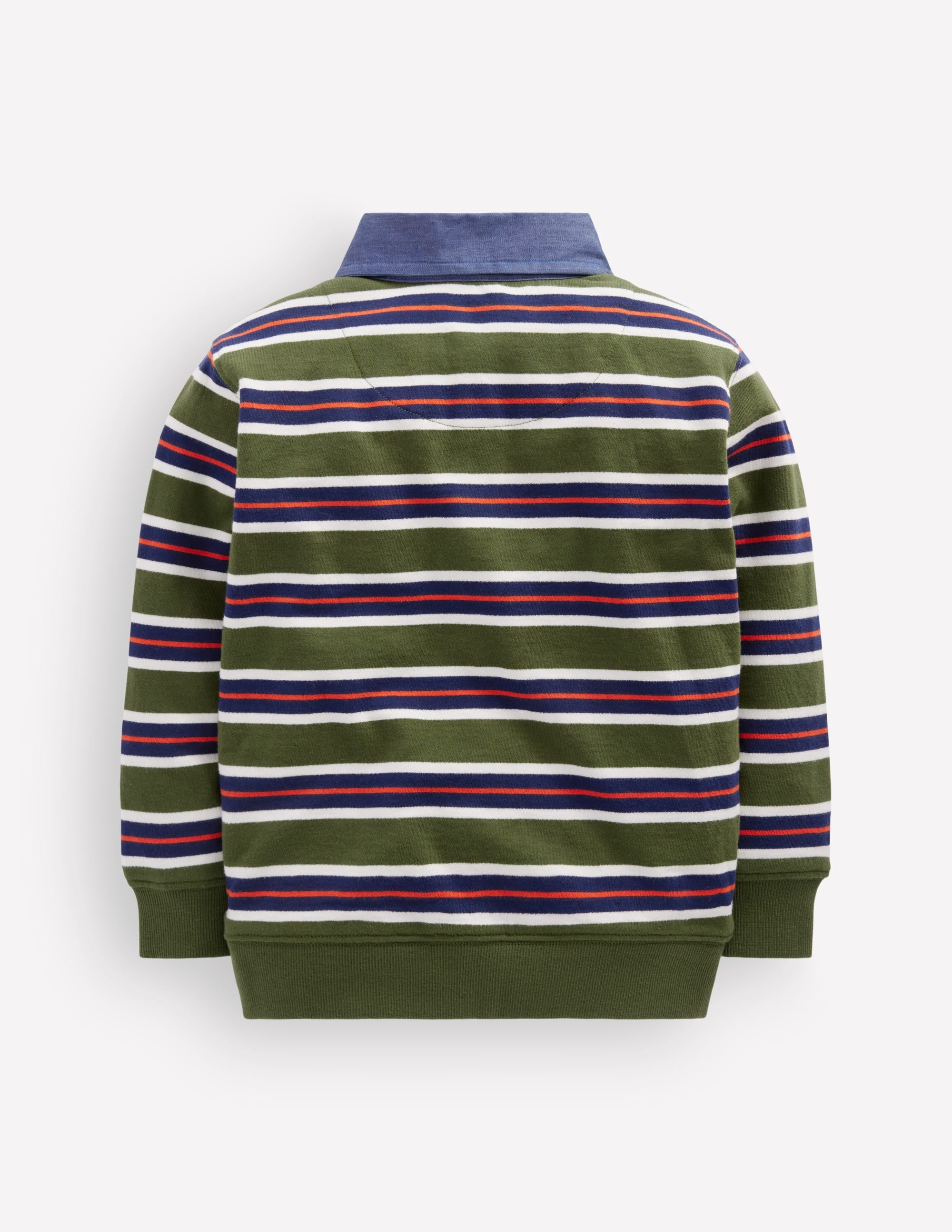 Smart Collared Sweatshirt-Brunswick Green / College Navy - Image 2