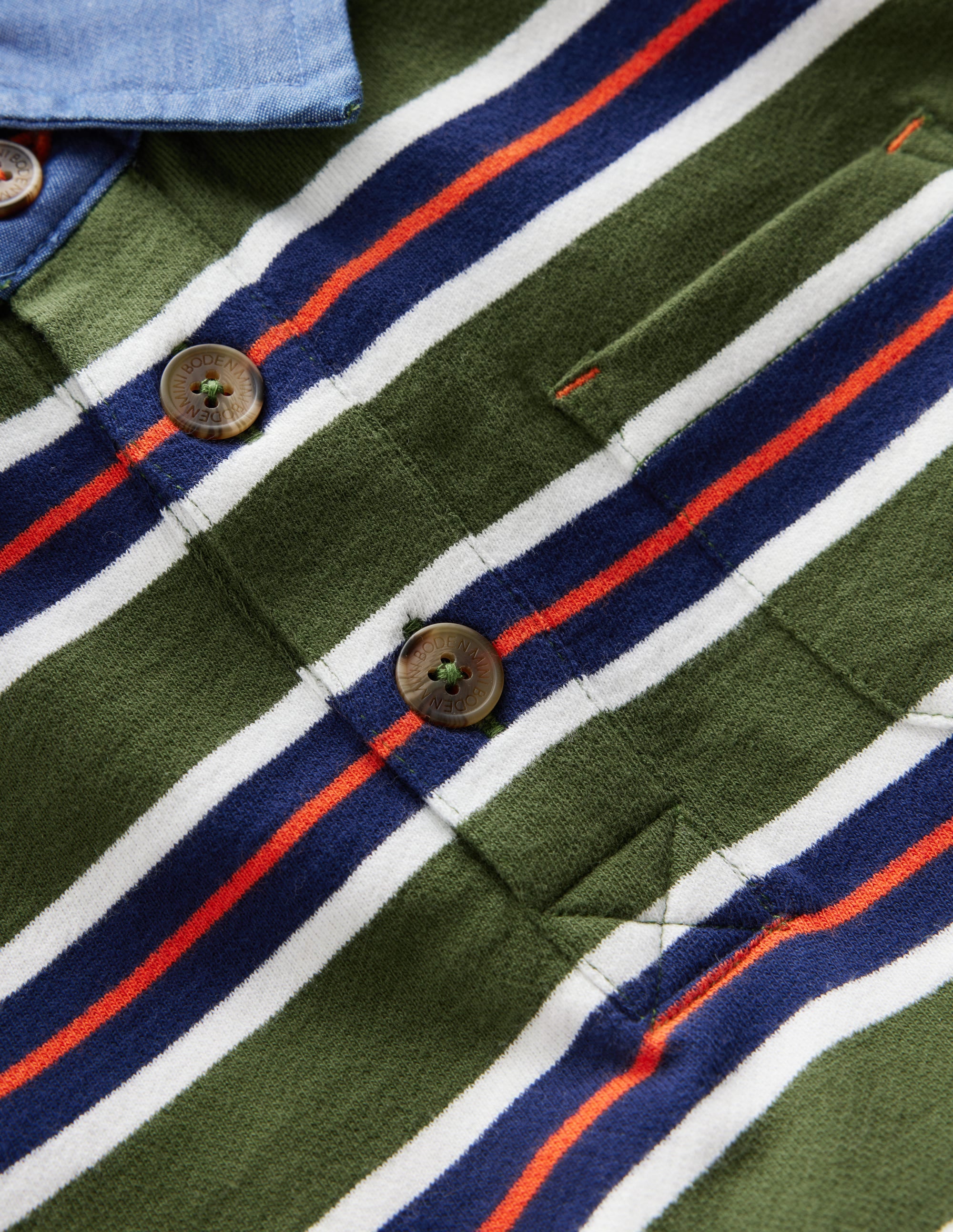 Smart Collared Sweatshirt-Brunswick Green / College Navy - Image 3