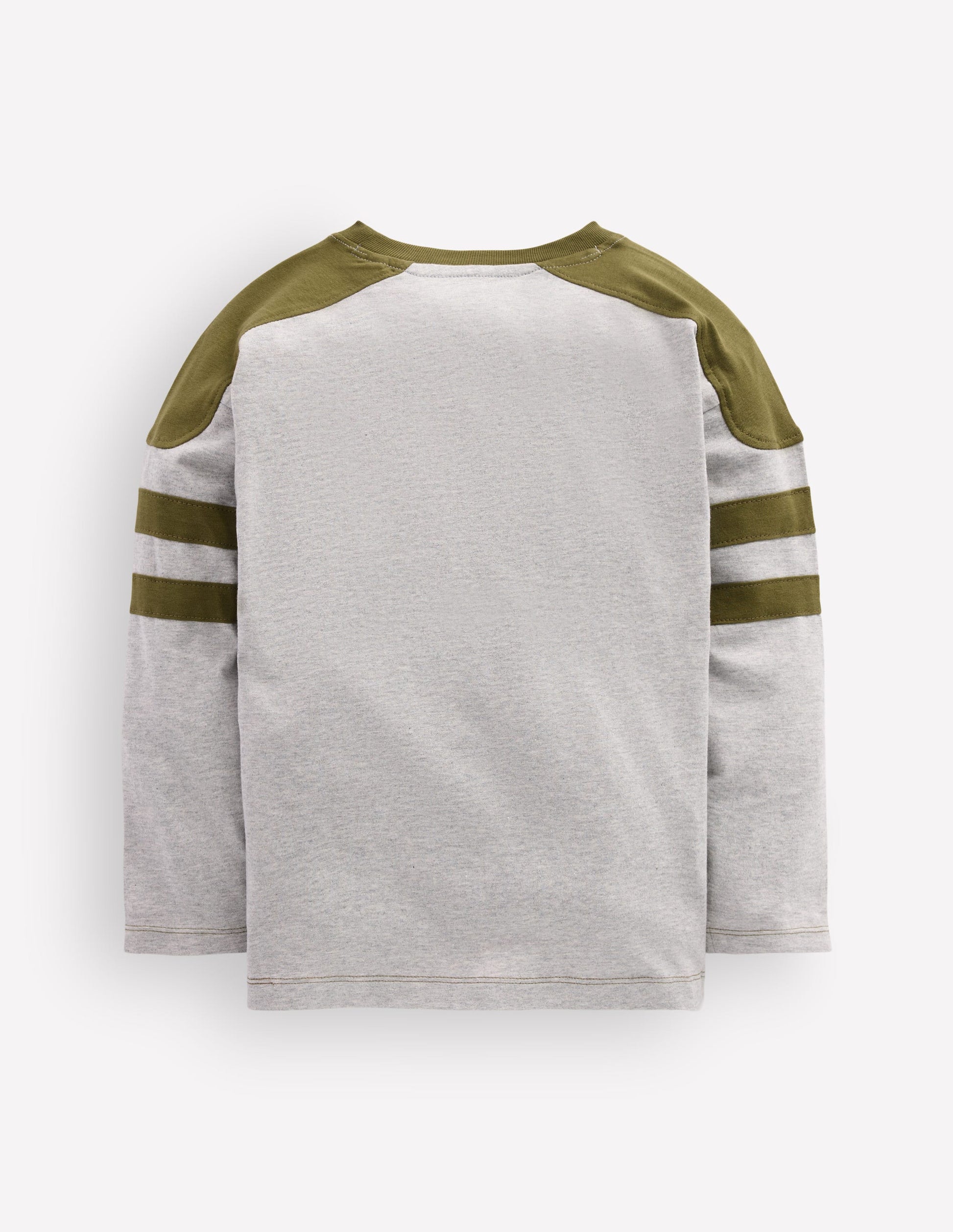 Colour Block T-shirt-Grey Marl-2