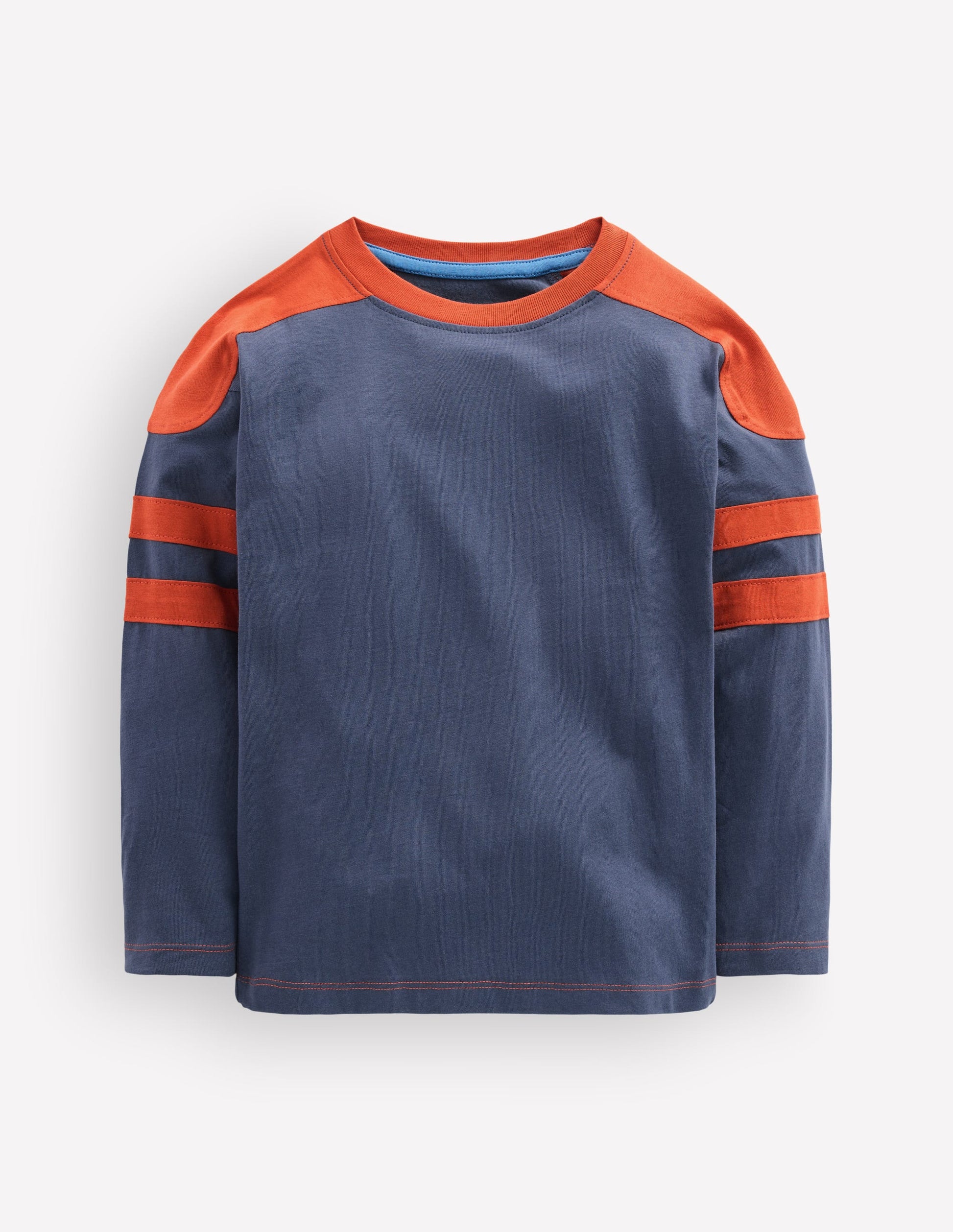Colour Block T-shirt-Navy-1