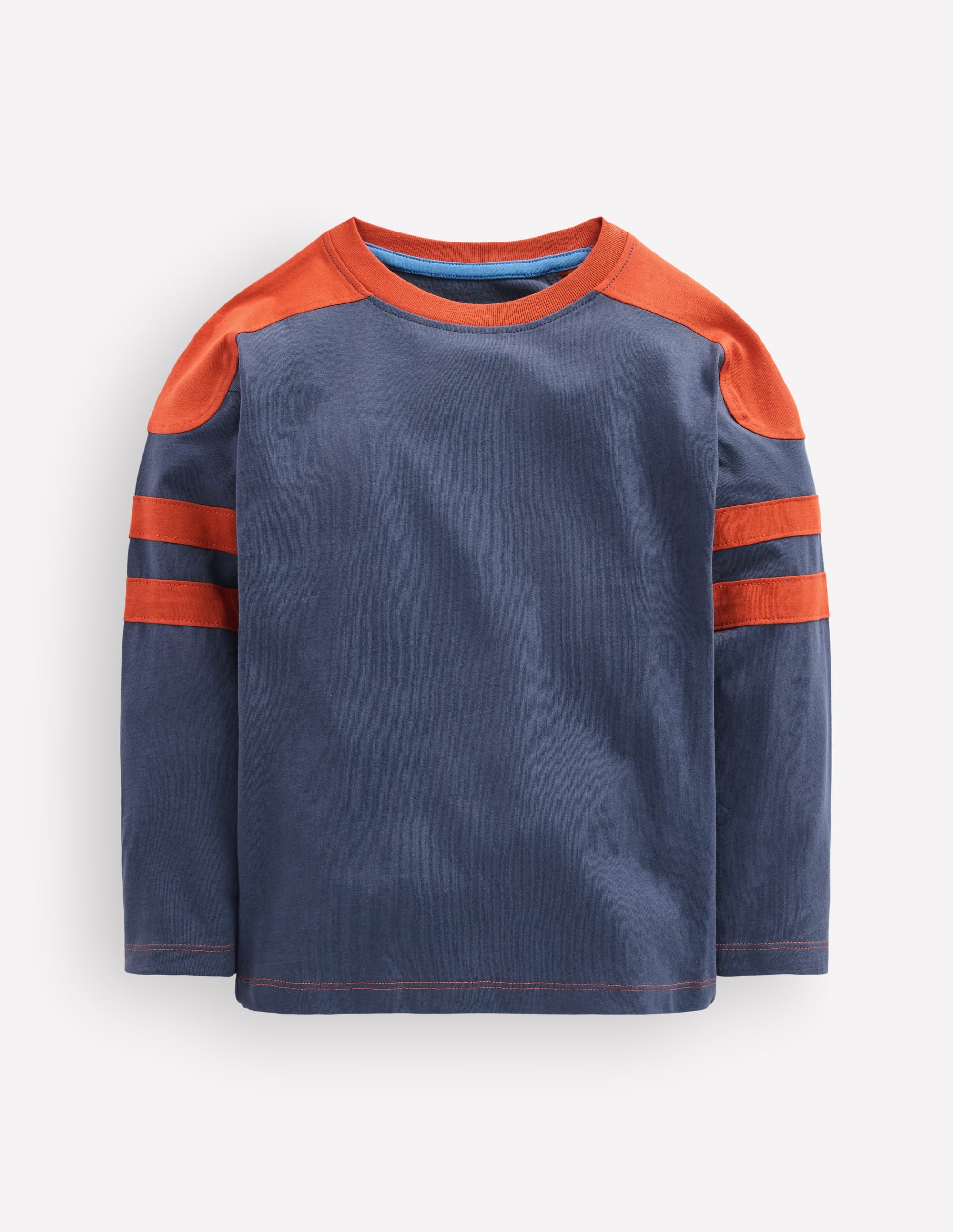 Colour Block T-shirt-Navy - Image 1