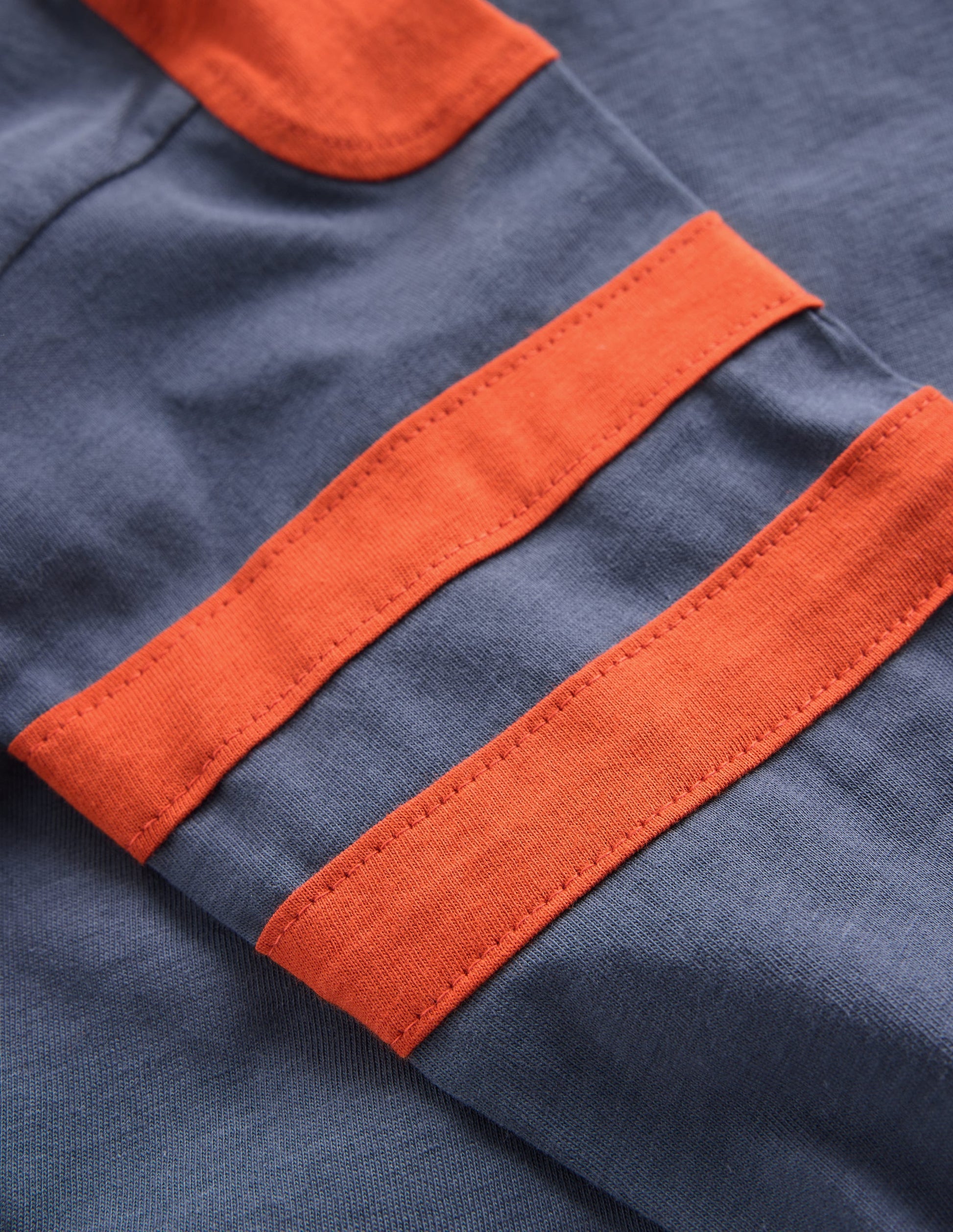 Colour Block T-shirt-Navy-3