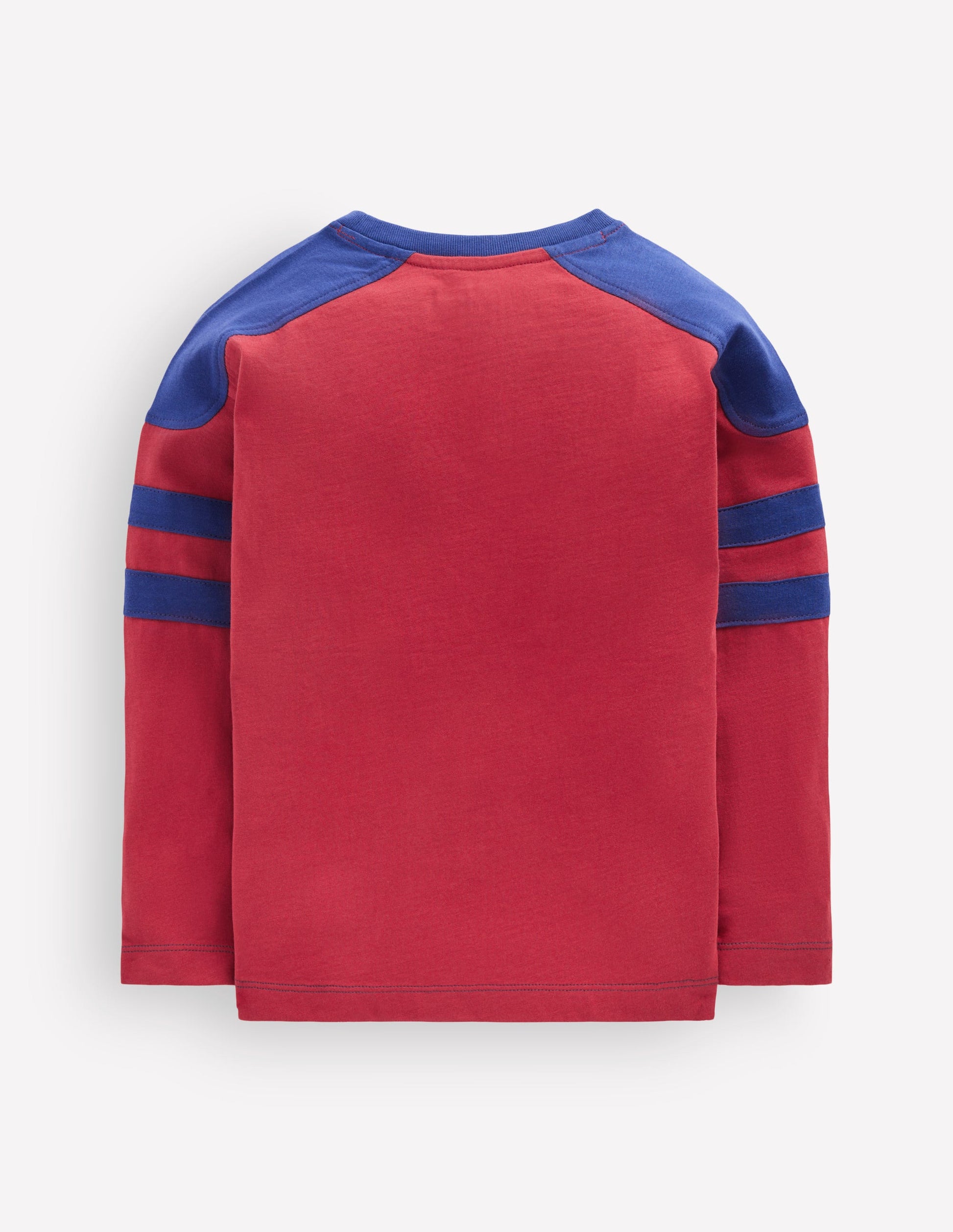 Colour Block T-shirt-Red Earth-2