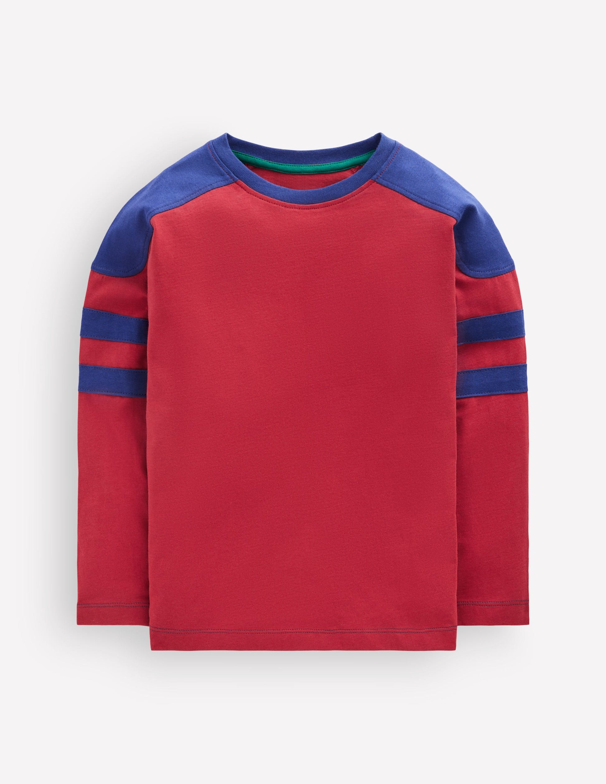 Colour Block T-shirt-Red Earth-1
