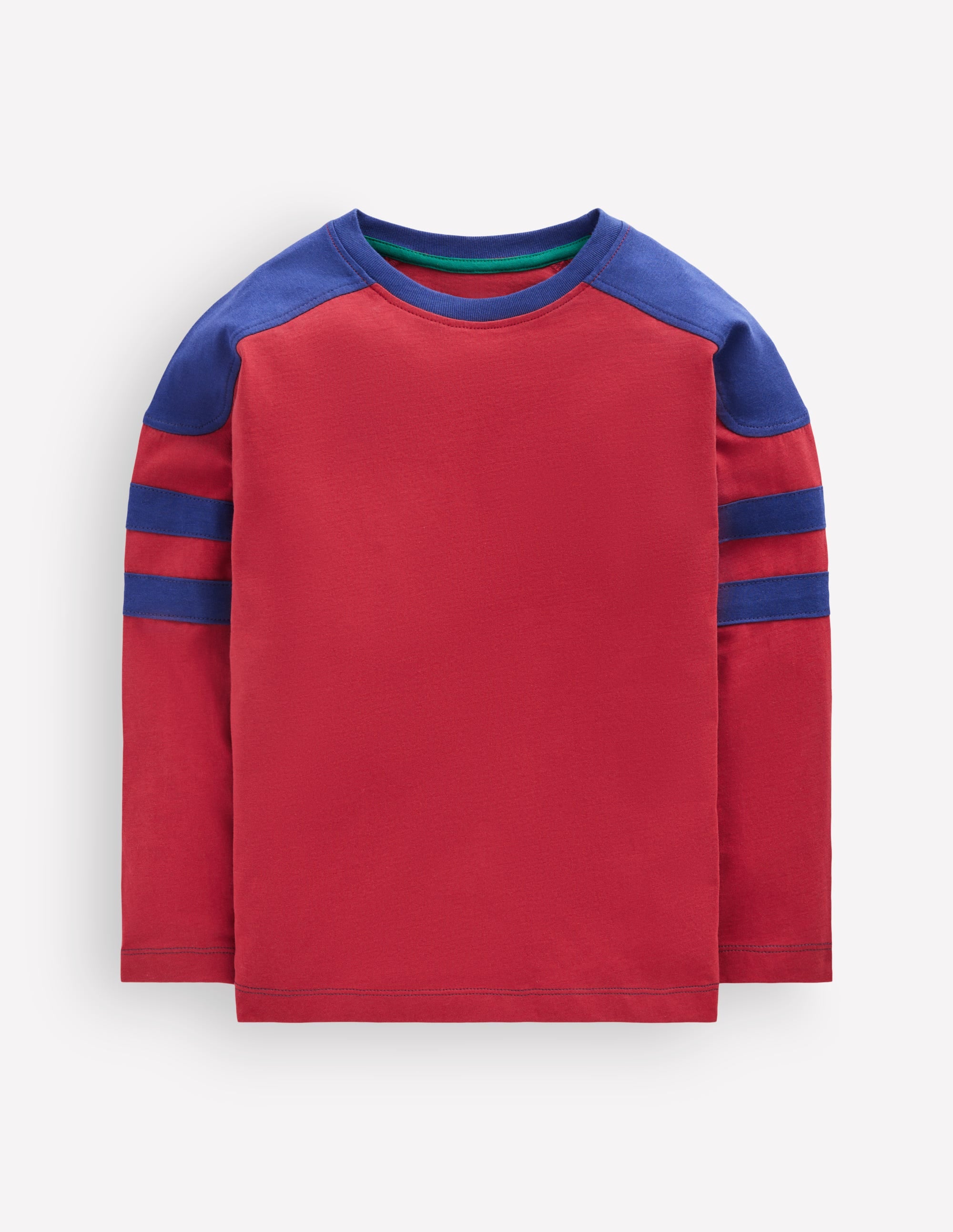 Colour Block T-shirt-Red Earth - Image 1