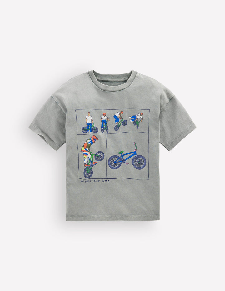 Vintage Wash Graphic T-Shirt-Bamboo Cane Freestyle Bikes