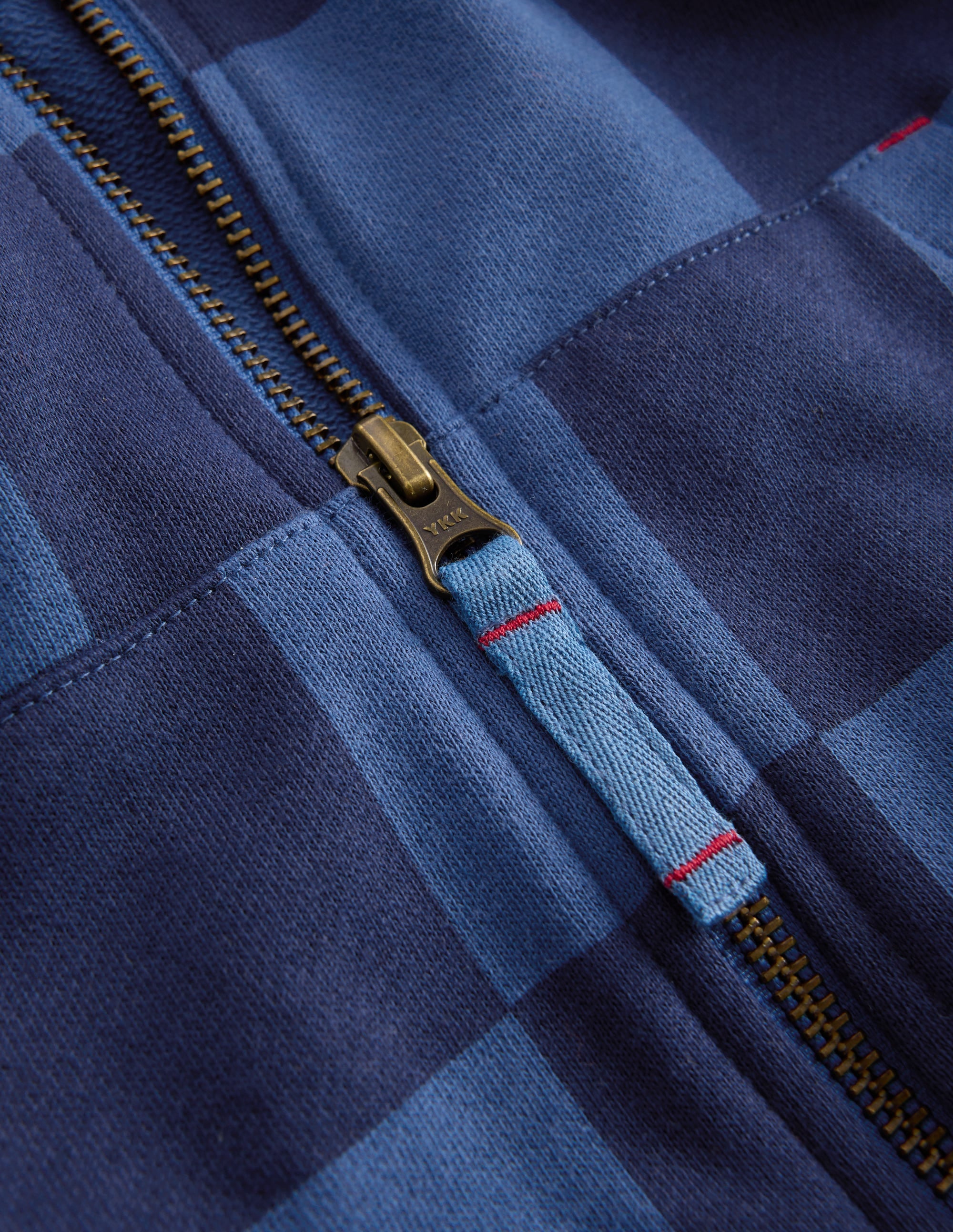 Check Zip-through Hoodie-College Navy / True Denim - Image 3