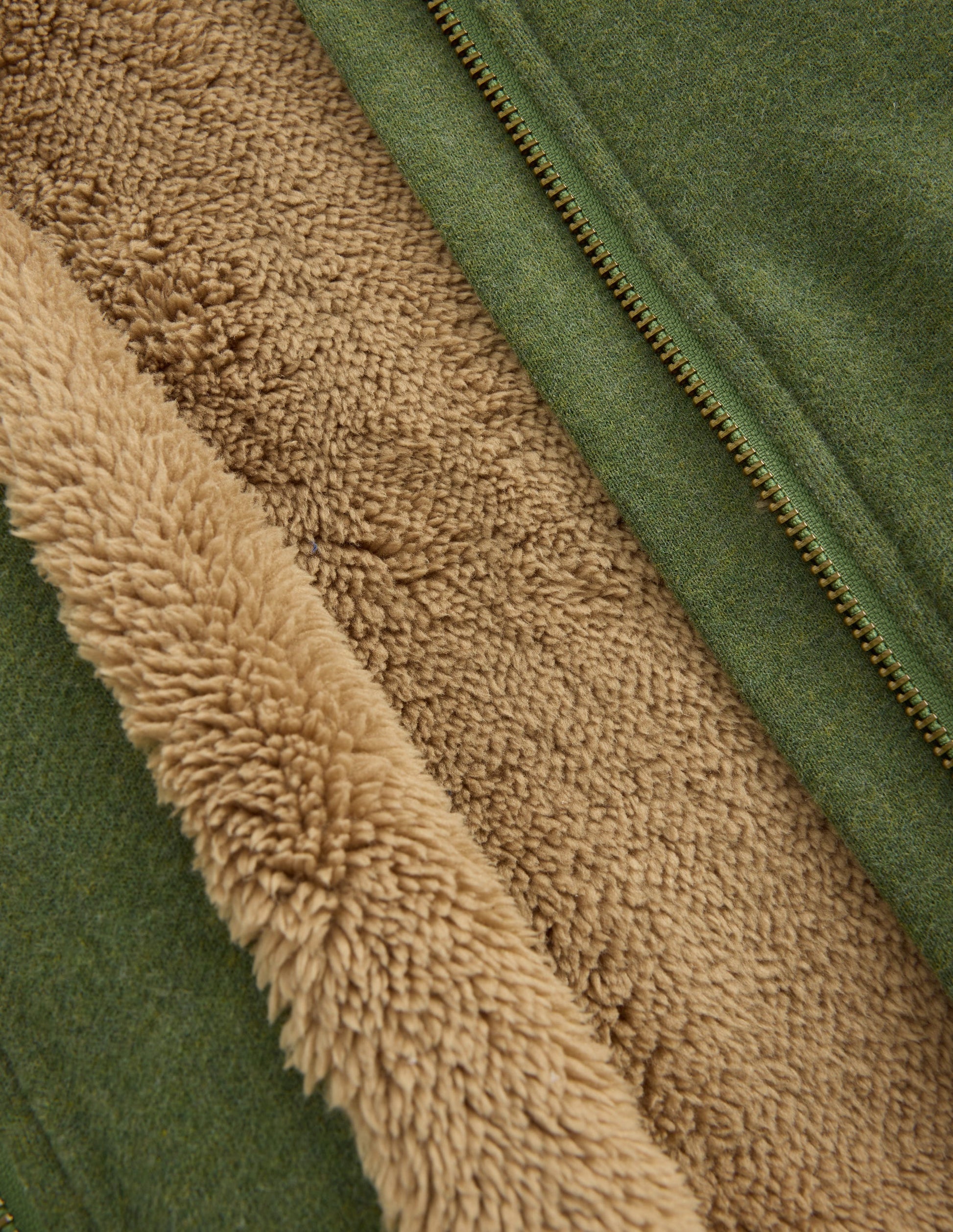 Fleece Lined Bomber Jacket-Green / Blue Colourblock-4