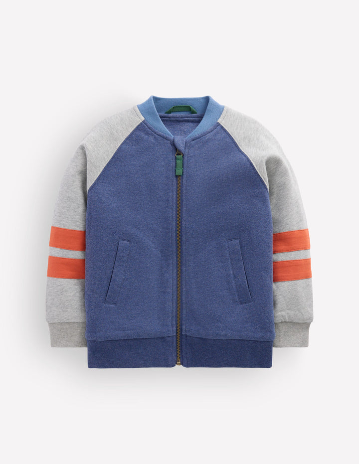 Fleece Lined Bomber-Grey Marl / College Navy
