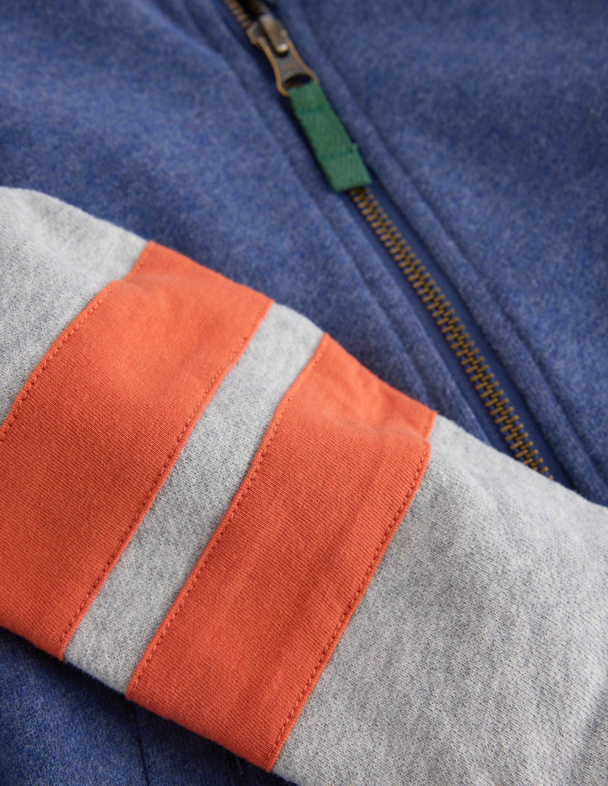 Fleece Lined Bomber-Grey Marl / College Navy - Image 3