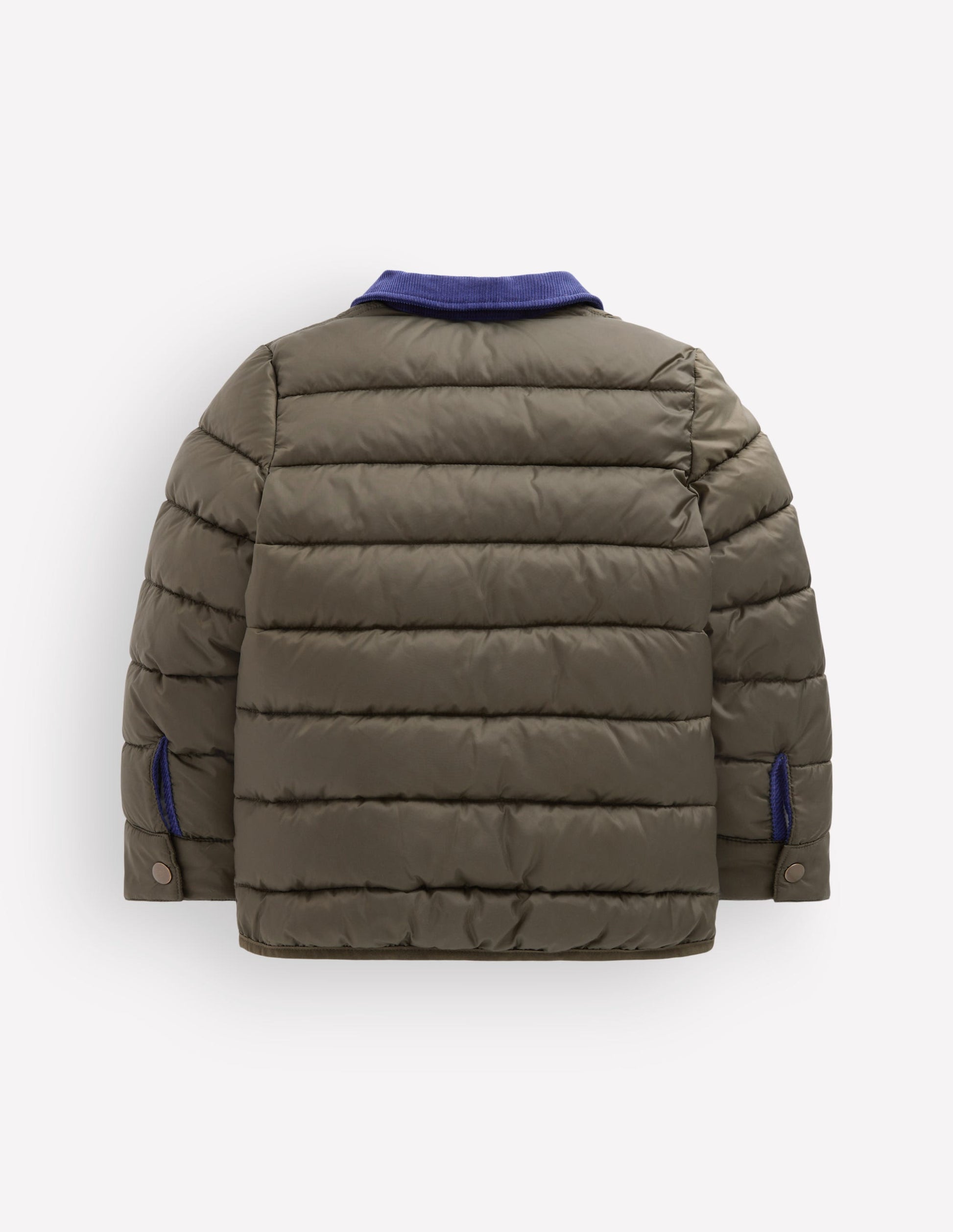 Baffled Collar Jacket-Khaki-2