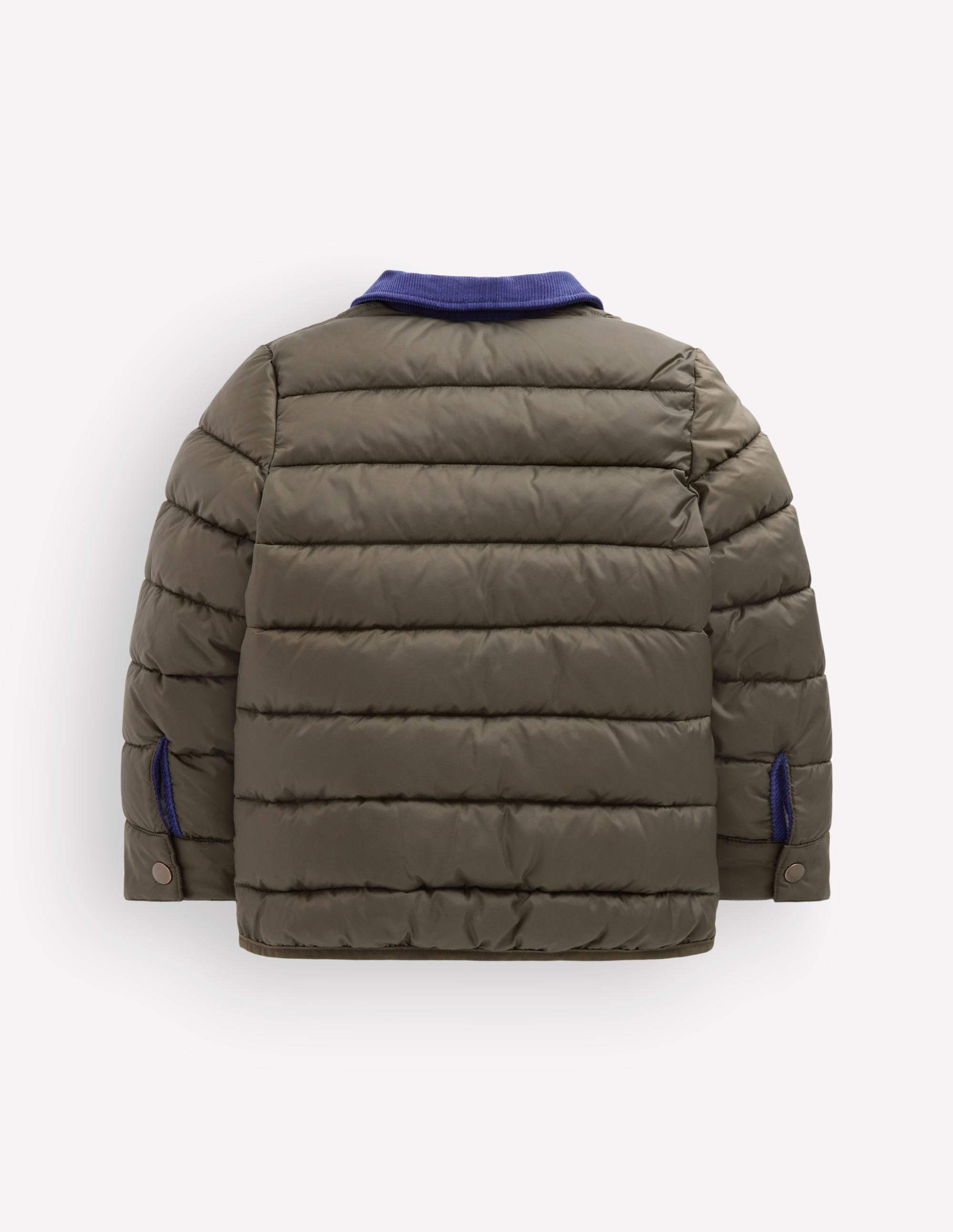 Baffled Collar Jacket-Khaki - Image 2