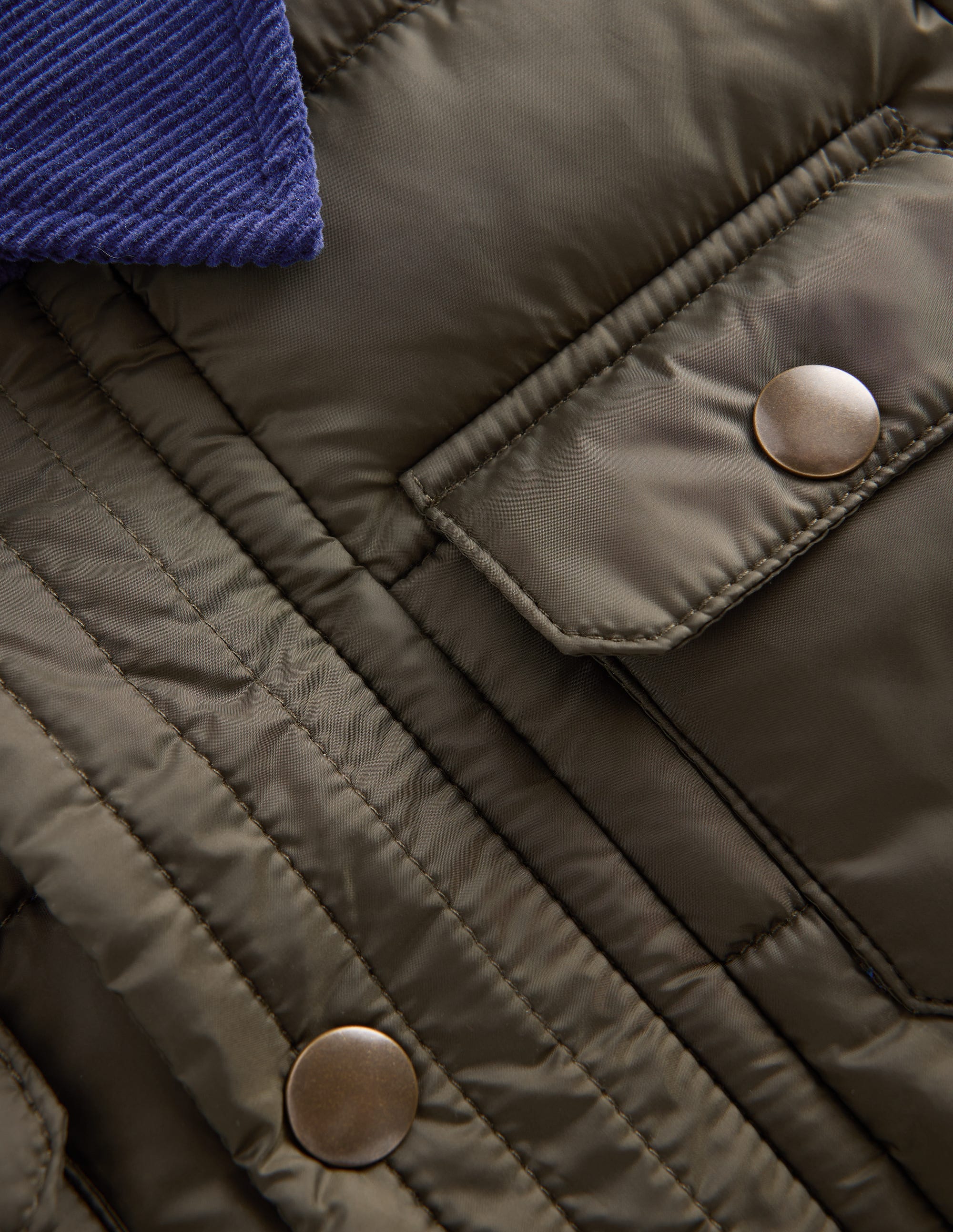 Baffled Collar Jacket-Khaki - Image 3