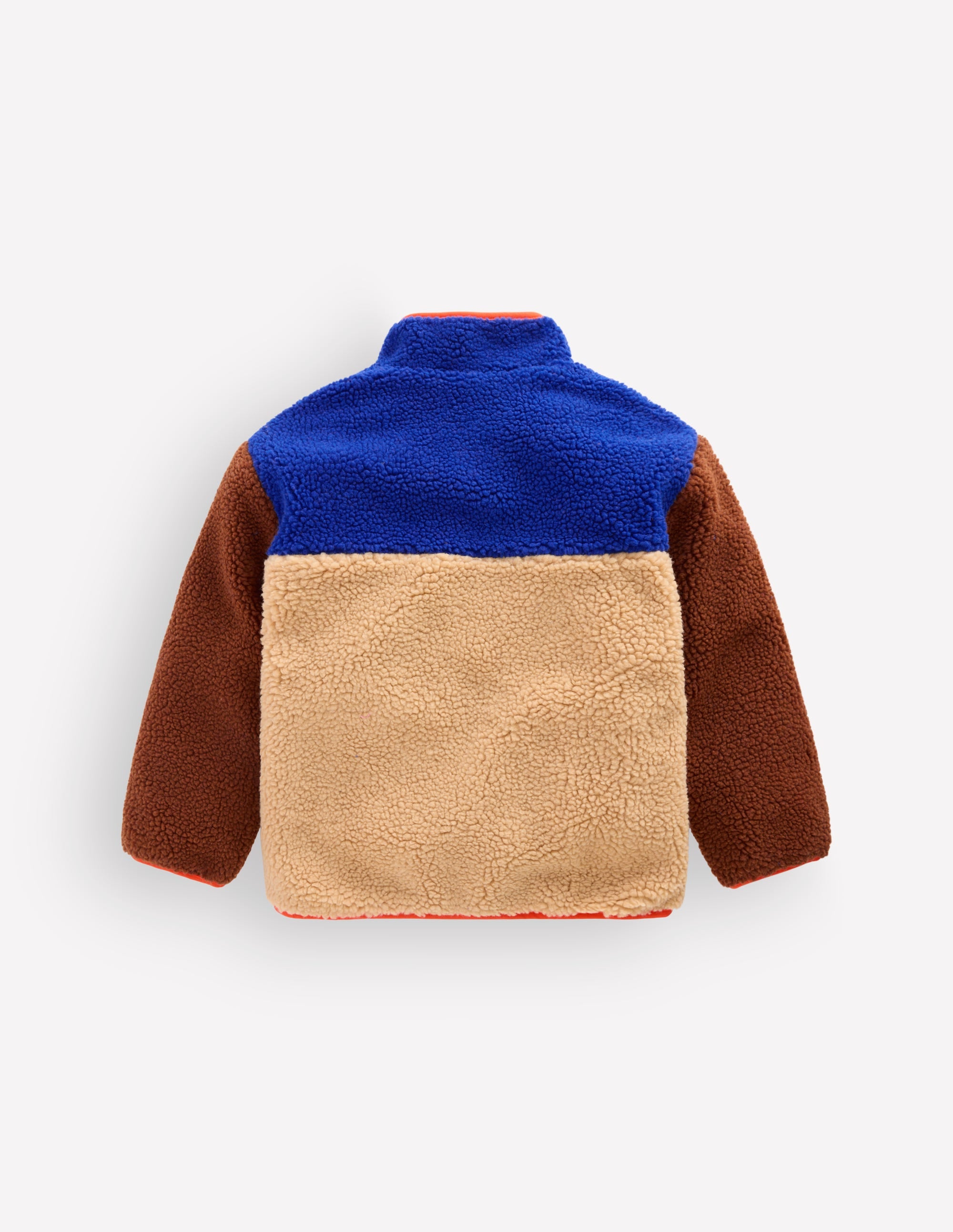Cosy Borg Mix Jacket-Borg Yellow Colourblock - Image 2