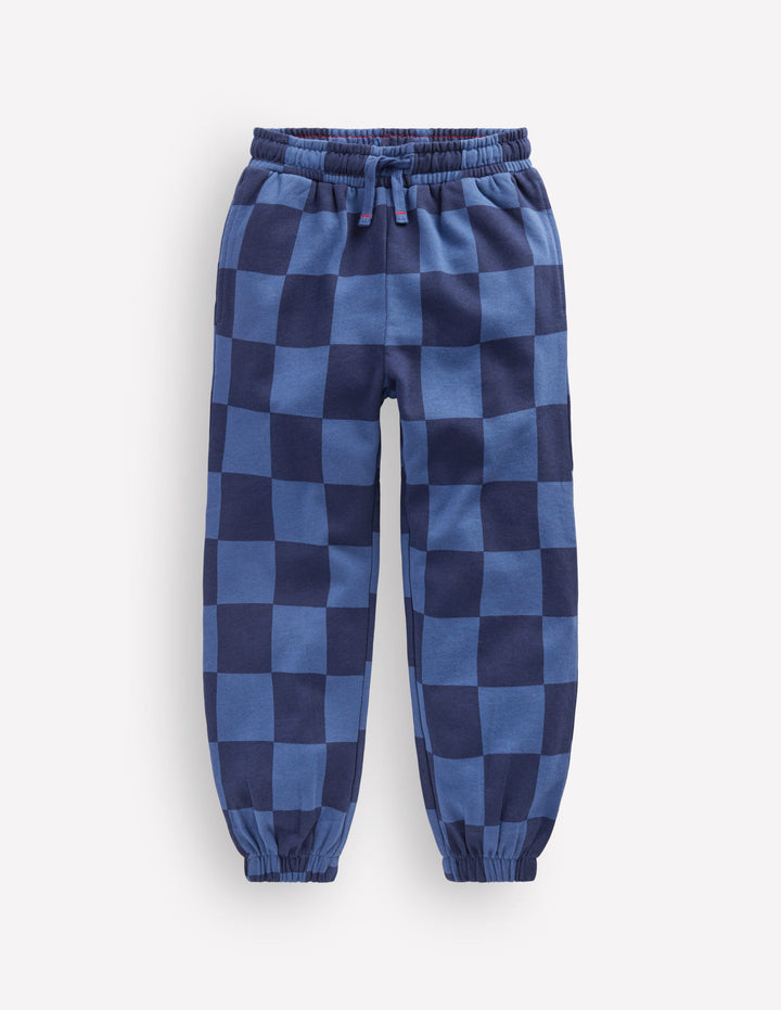 Relaxed Printed Joggers-College Navy / Denim Blue