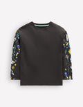 Front and Back Glow T-shirt-Shadow Grey Space