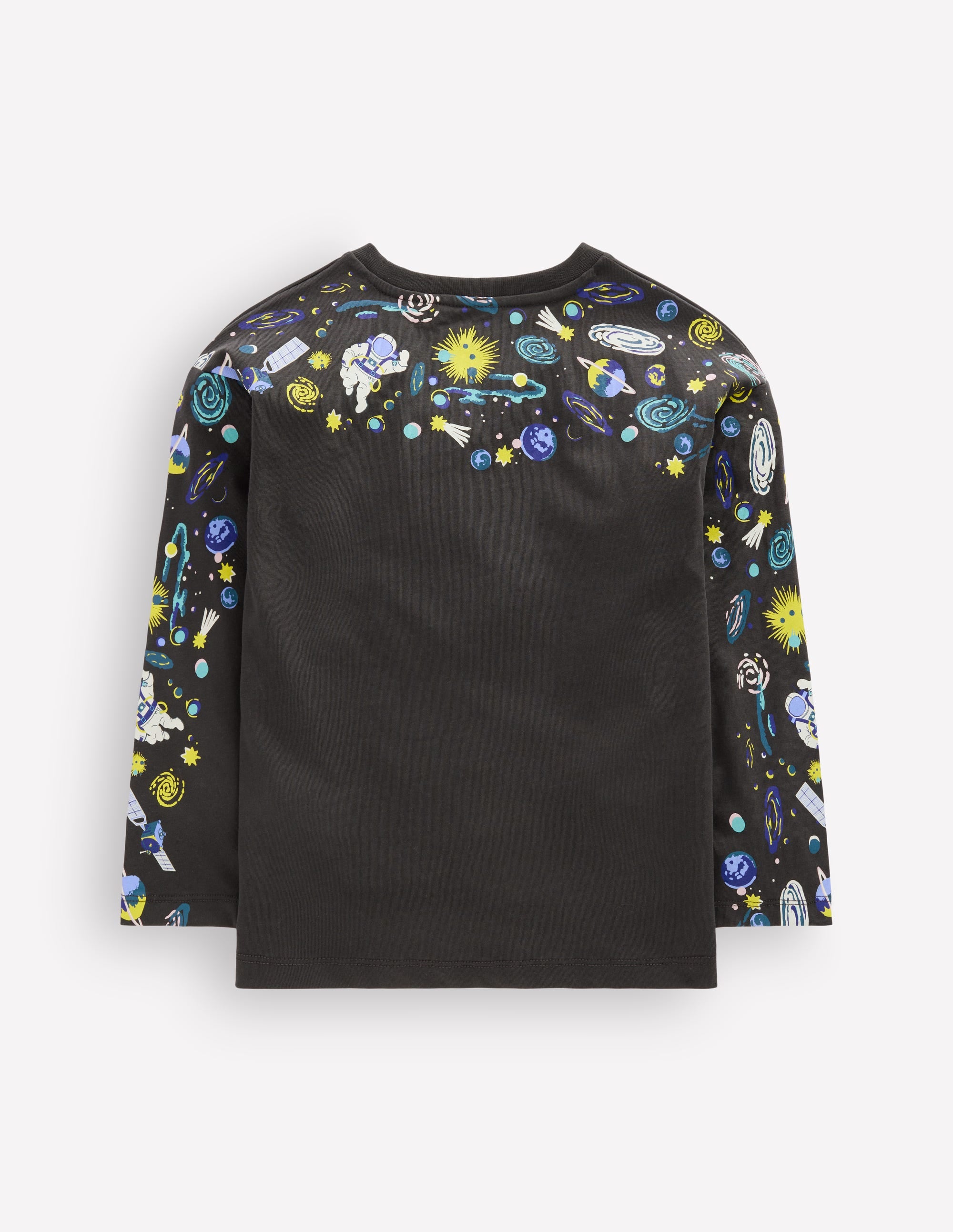 Front and Back Glow T-shirt-Shadow Grey Space - Image 2