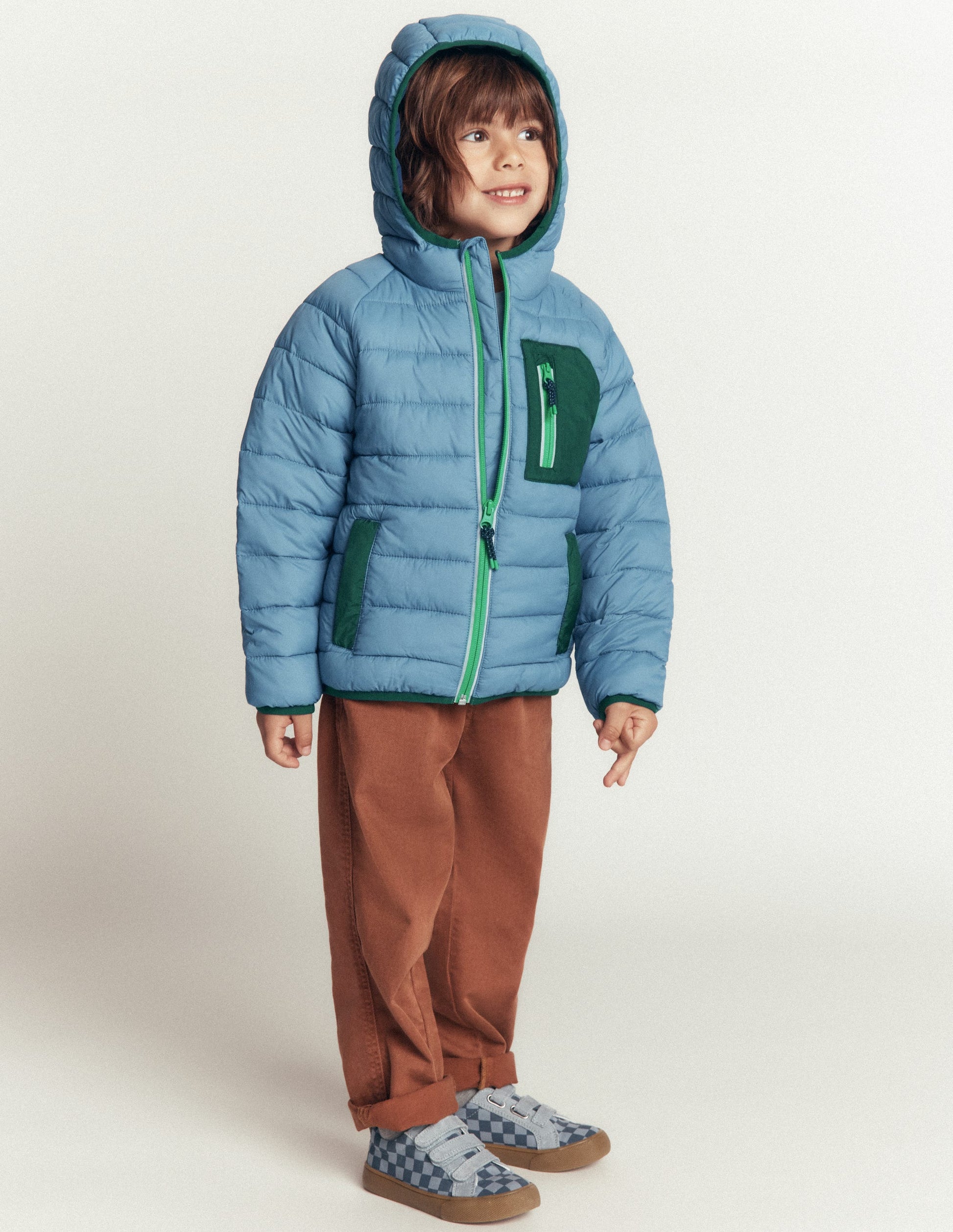 Pack-away Padded Jacket-Blue Aura-1