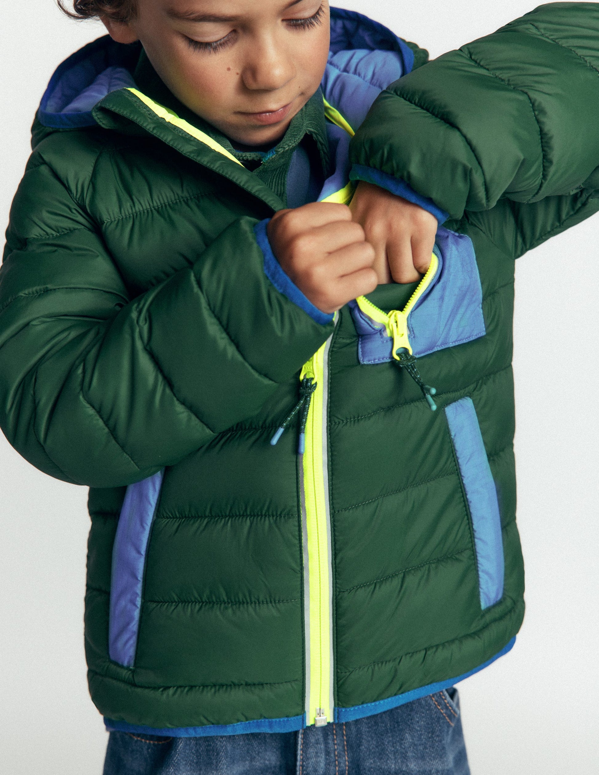 Pack-away Padded Jacket-Posy Green-2