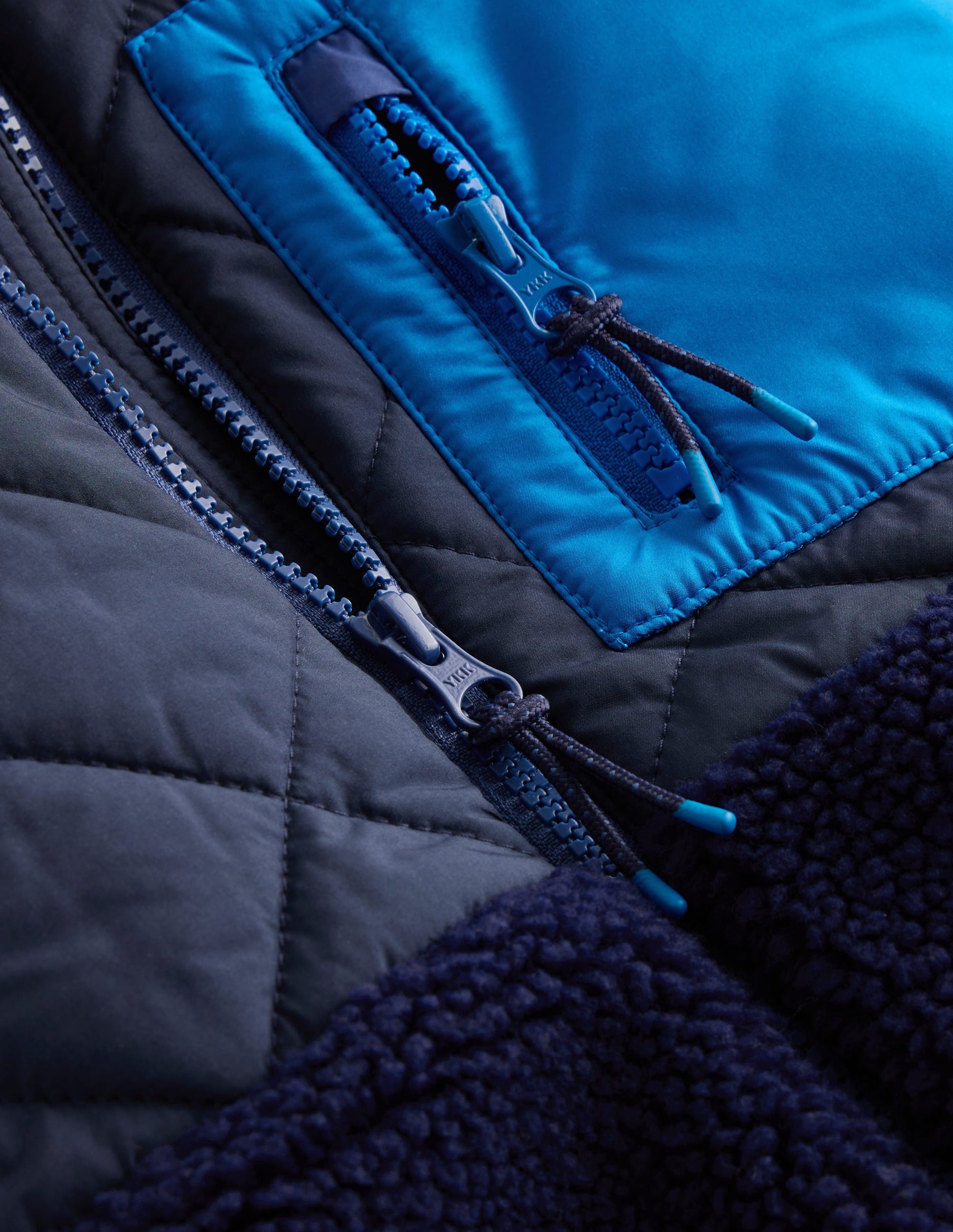 Quilted Borg Jacket-BLACK IRIS-3
