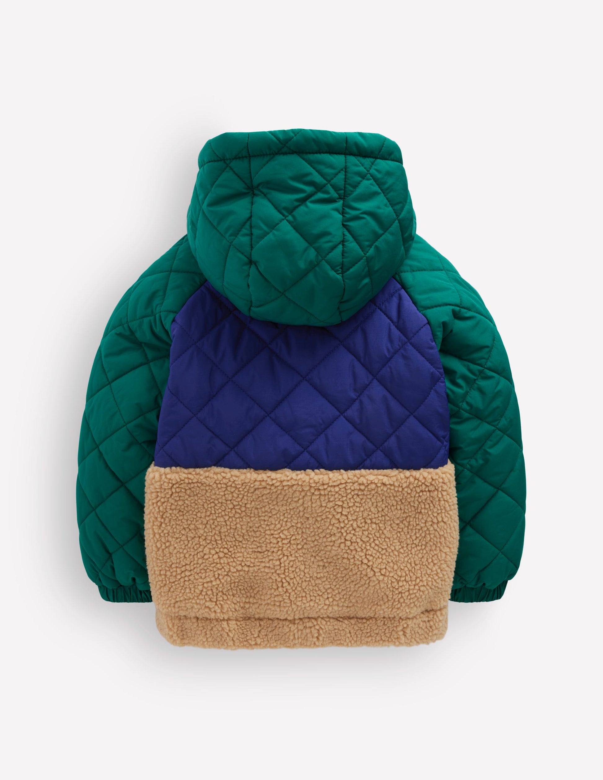 Quilted Borg Jacket-Colourblock-2
