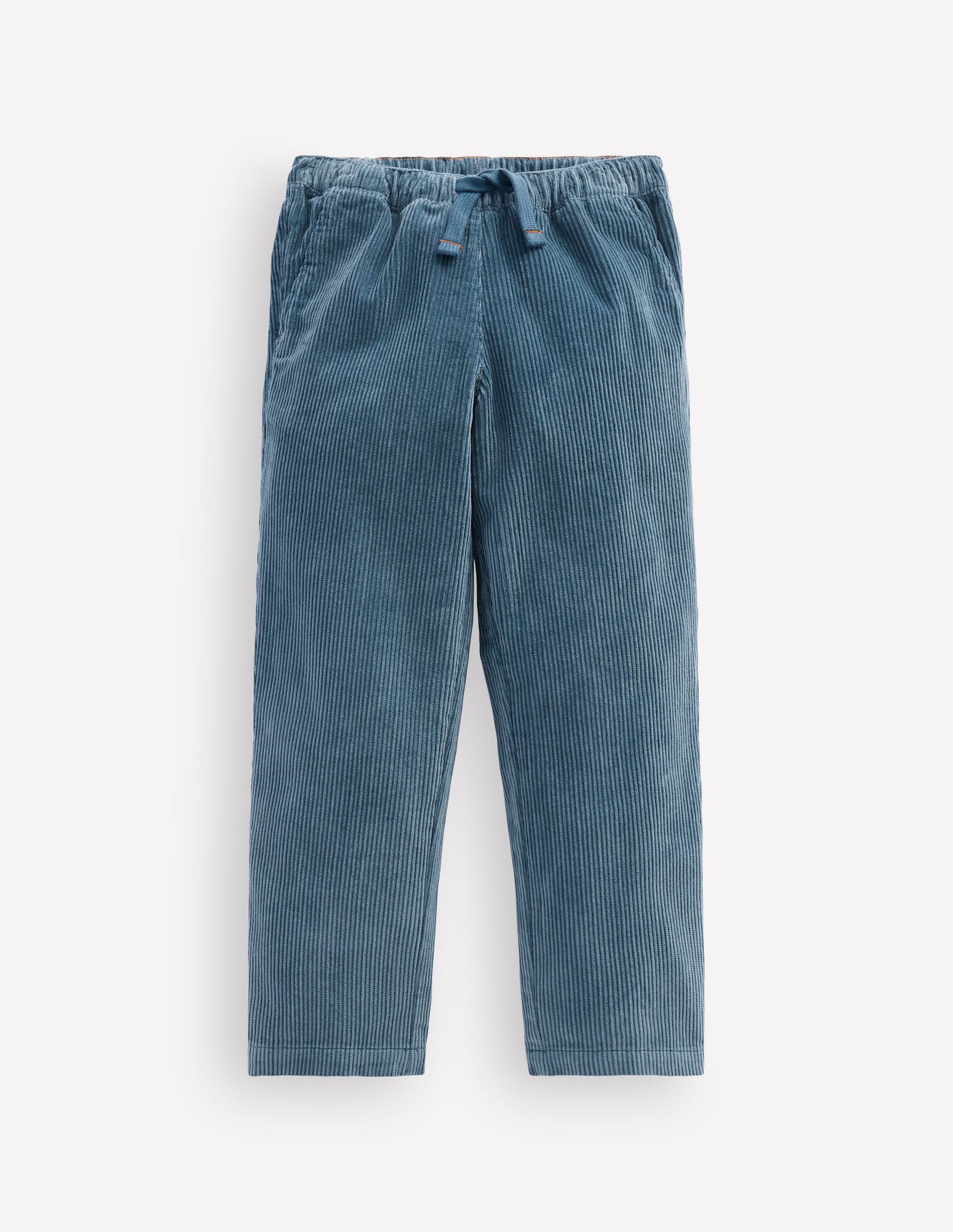 Easy Straight Cord Trousers-Real Teal-1