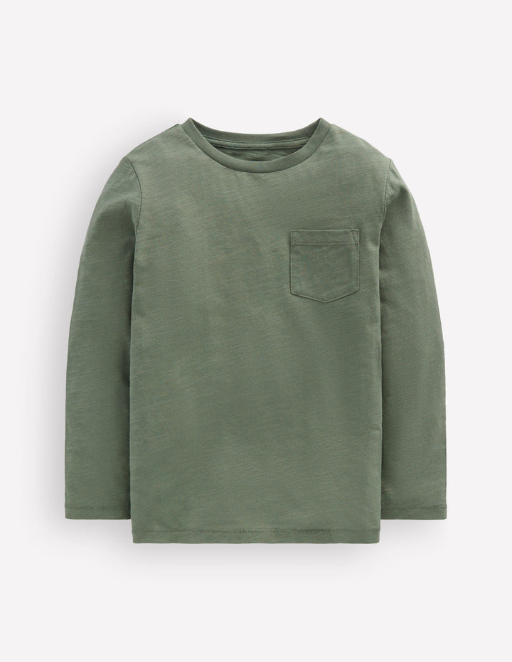 Everyday Long Sleeve T-Shirt-Bottle Green