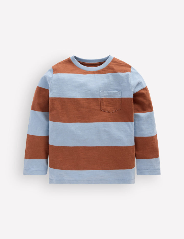 Everyday Long Sleeve T-Shirt-Glacier Blue / Russet