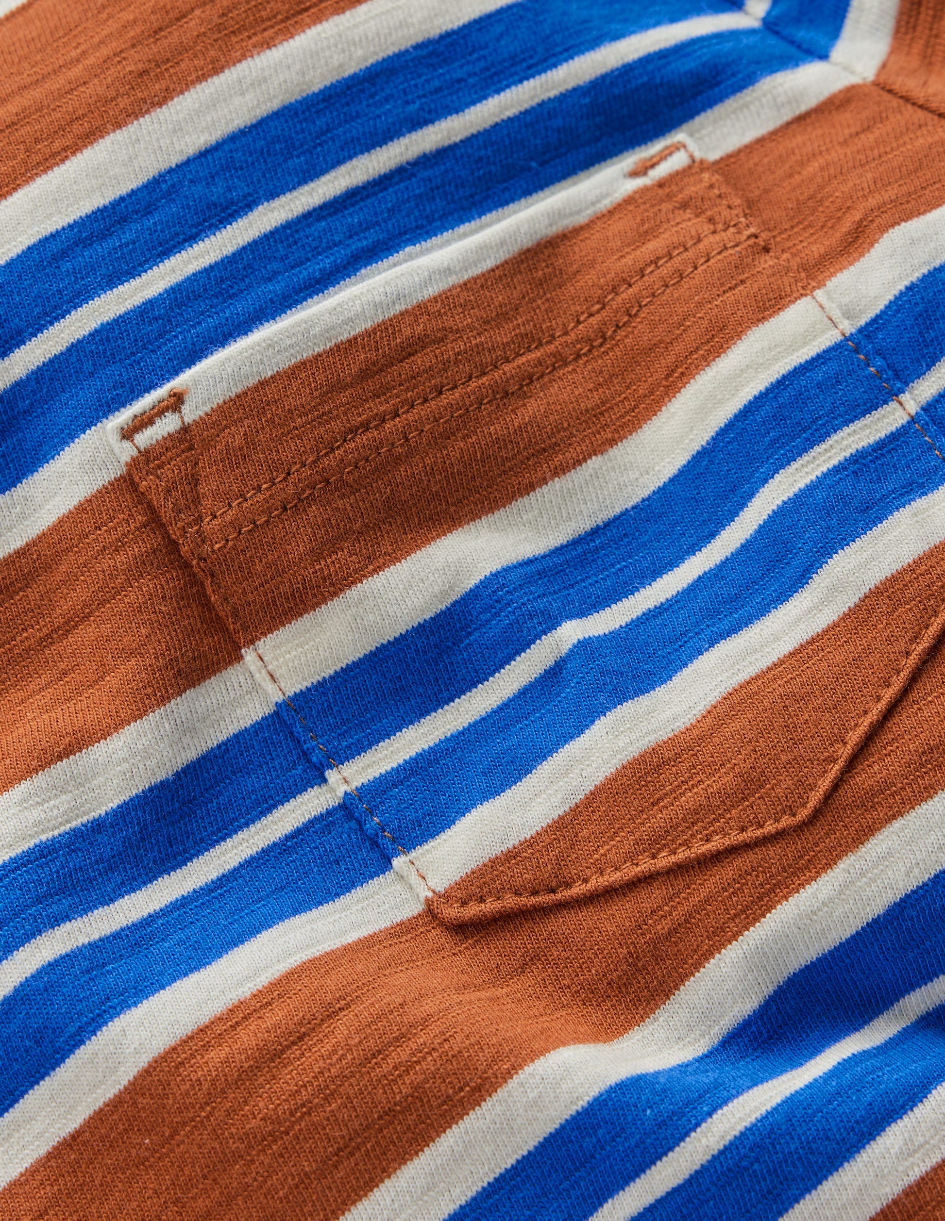 Everyday Long Sleeve T-Shirt-Brown / Gallery Blue-4
