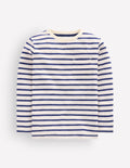 Everyday Long Sleeve T-Shirt-Soft Ivory/ College Navy