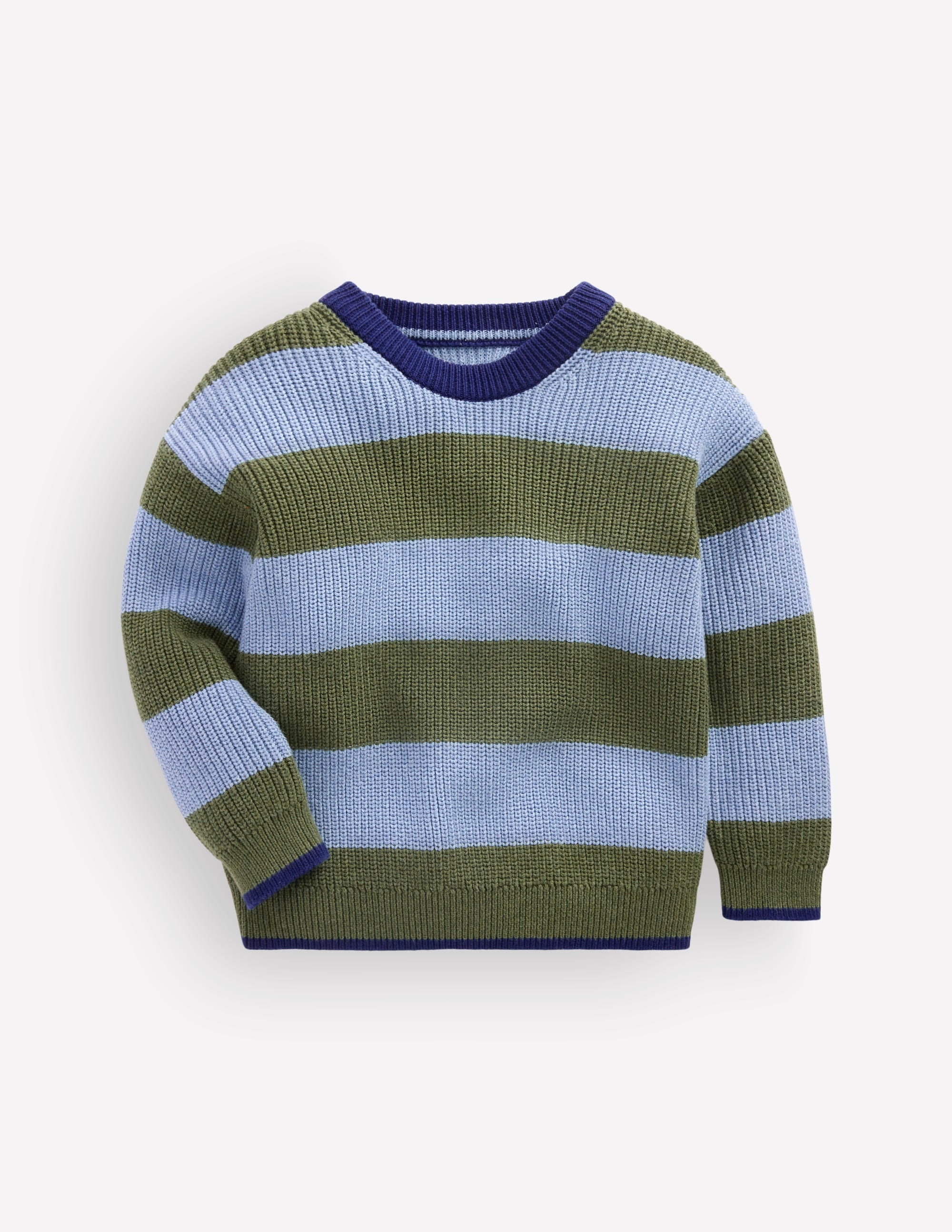 Chunky Cotton Jumper-Bluejay Stripe - Image 2