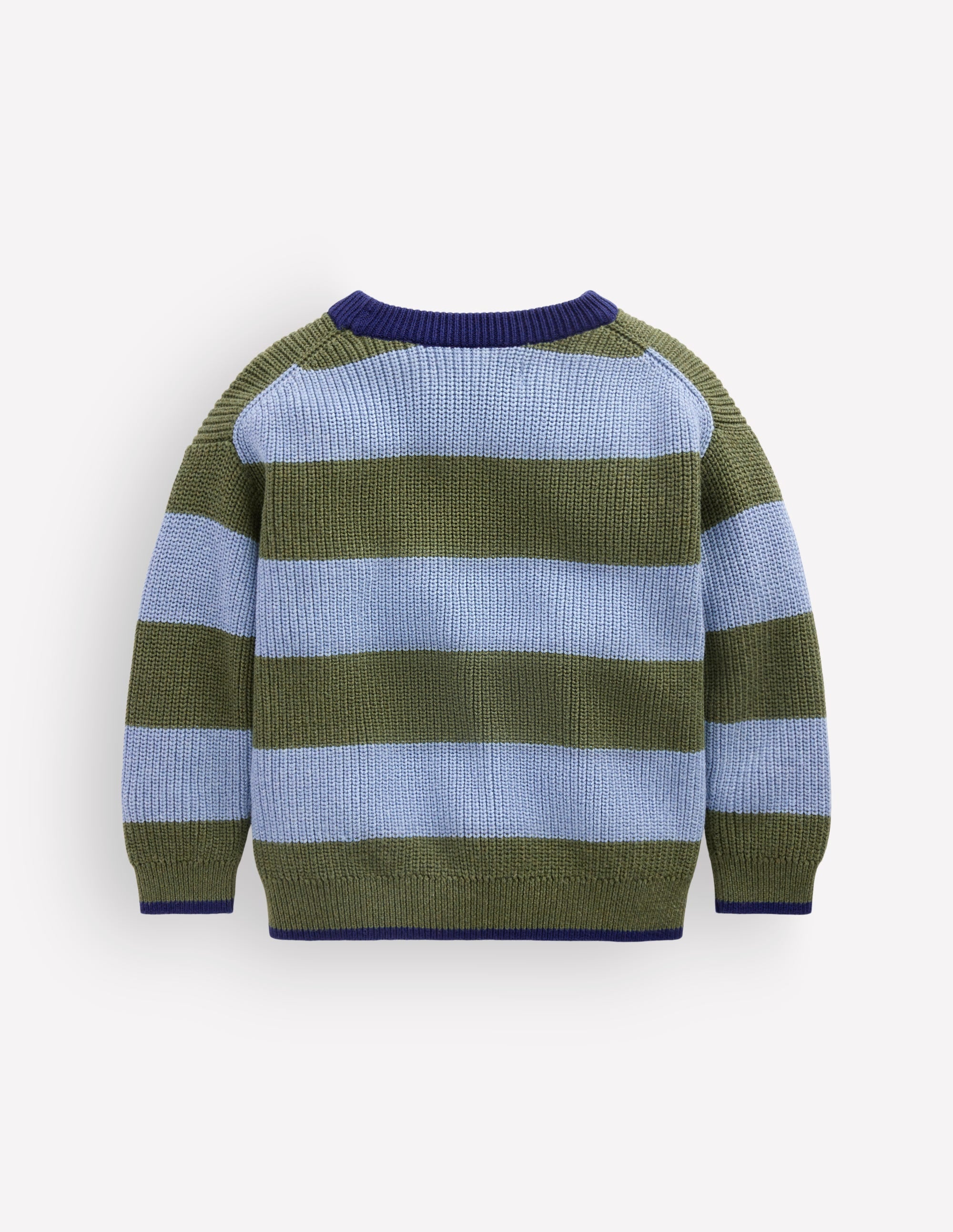 Chunky Cotton Jumper-Bluejay Stripe - Image 3