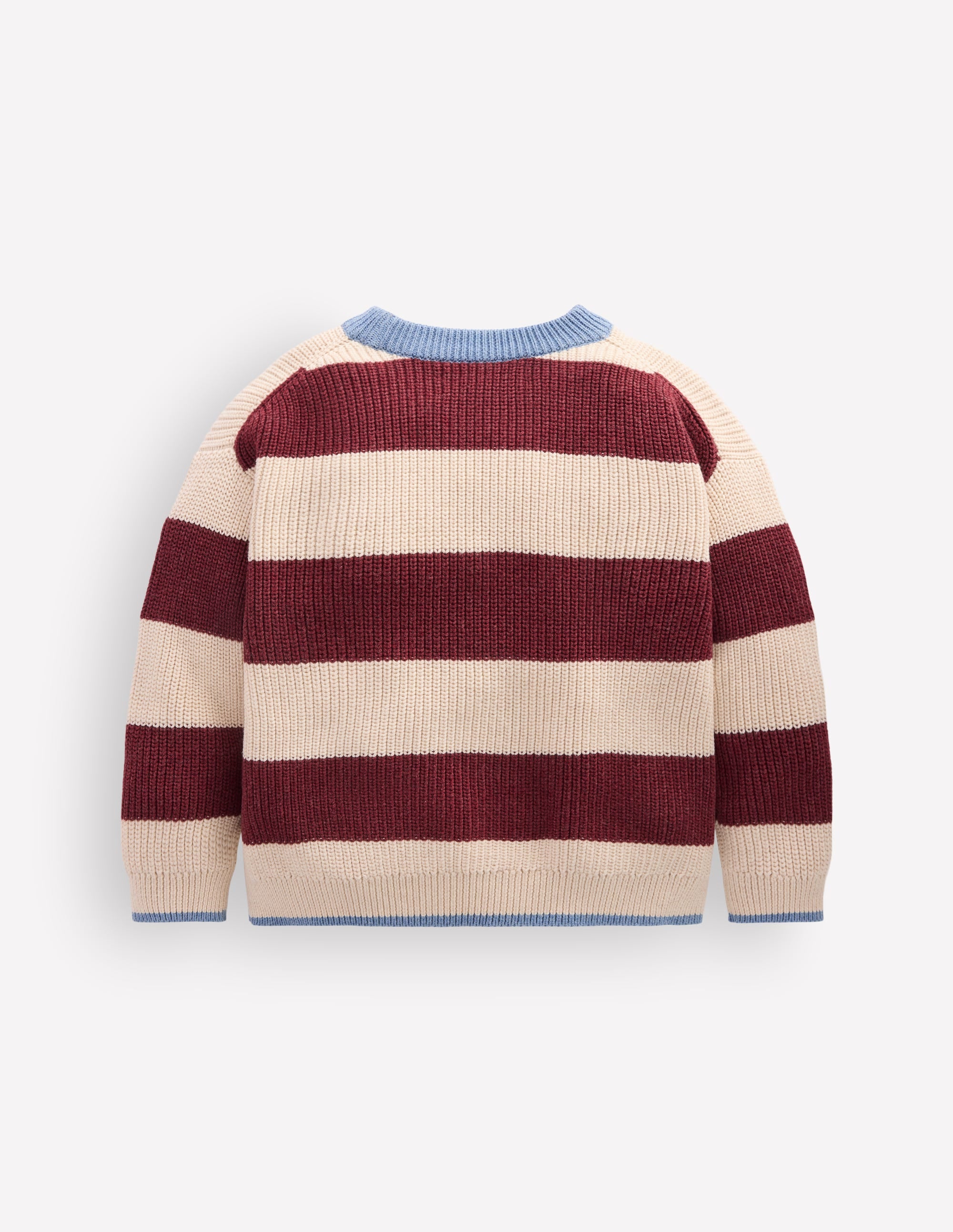 Chunky Cotton Jumper-Sweet Cherry Stripe - Image 2