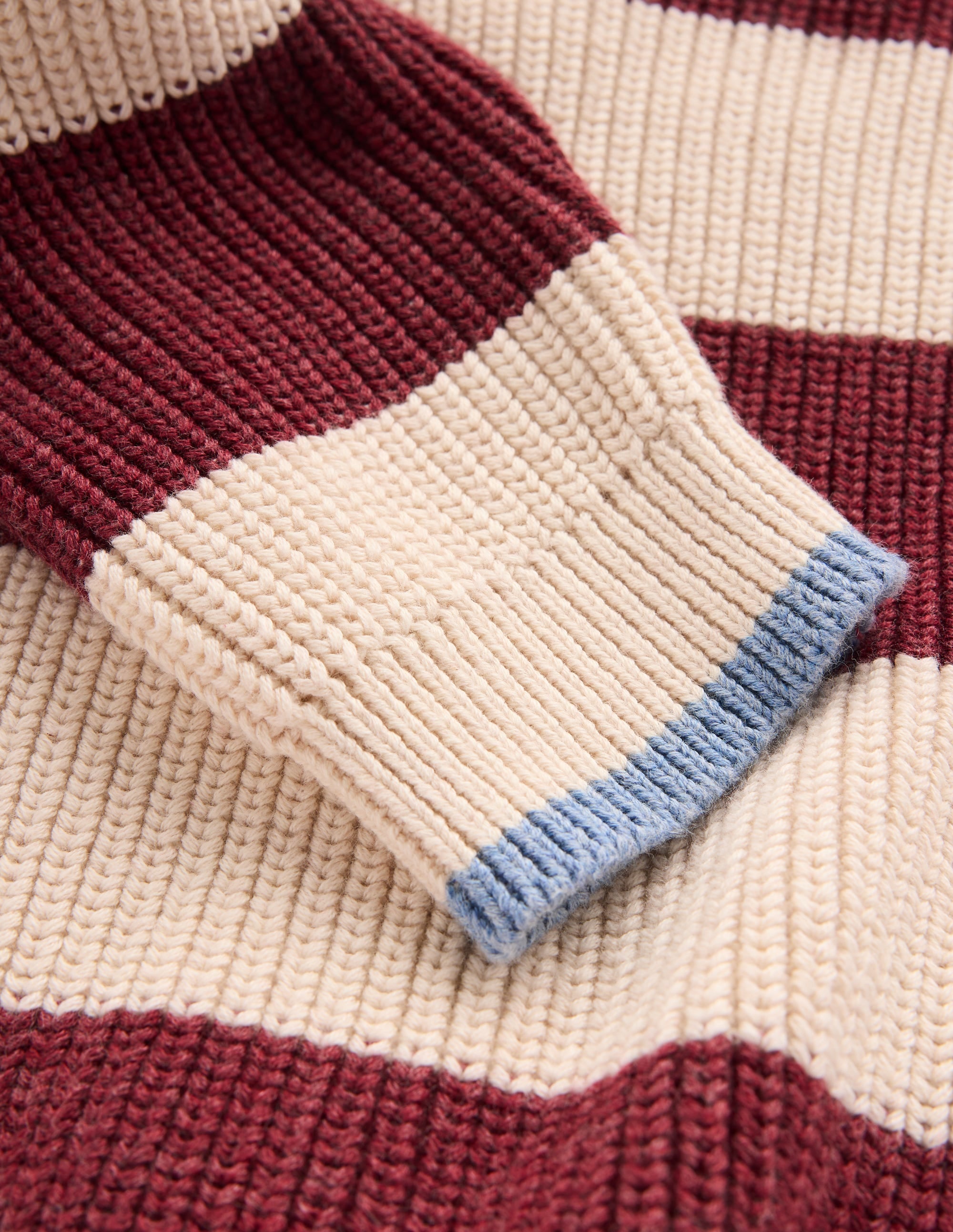 Chunky Cotton Jumper-Sweet Cherry Stripe - Image 3