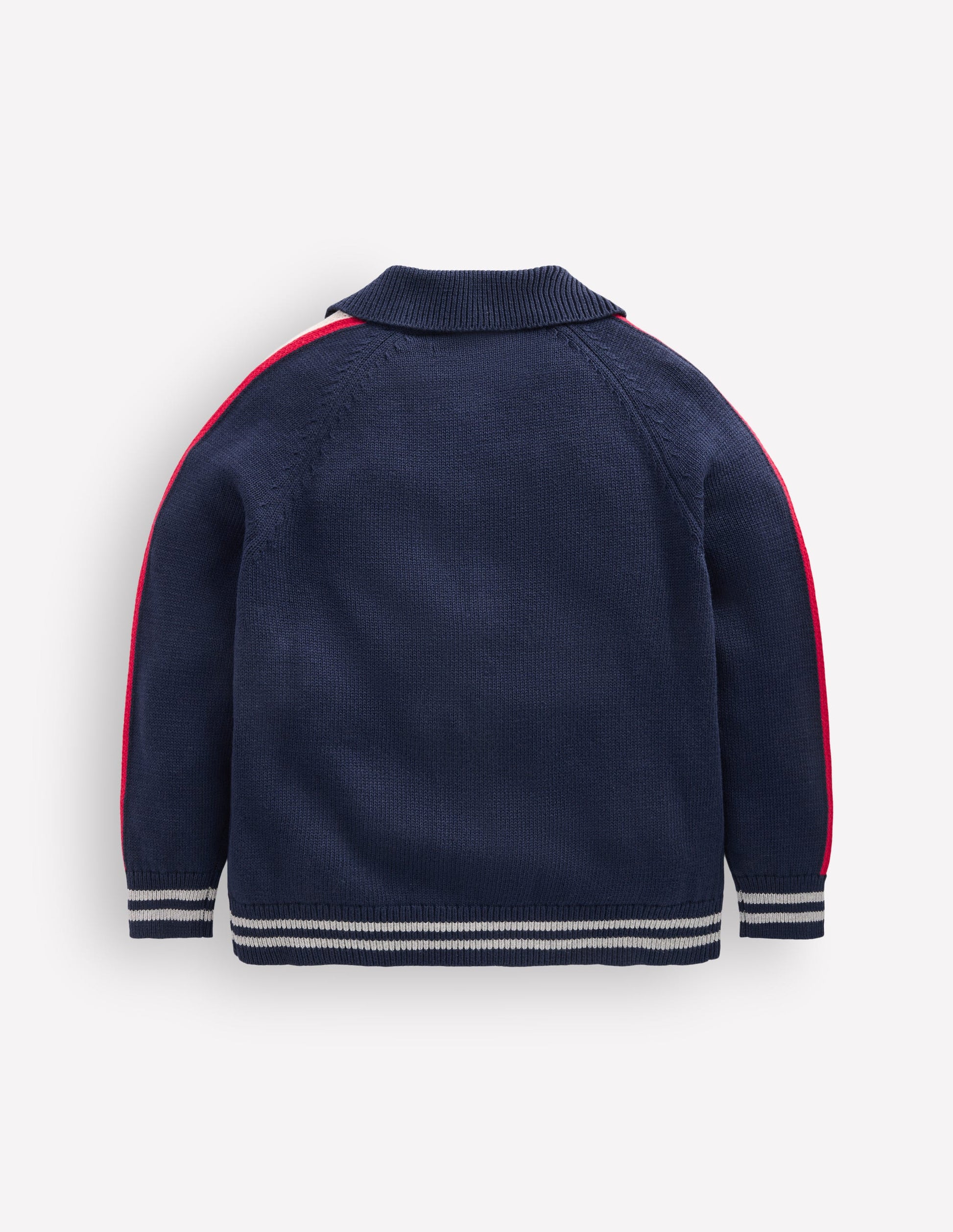Smart Zip-through Jumper-Navy Marl-4