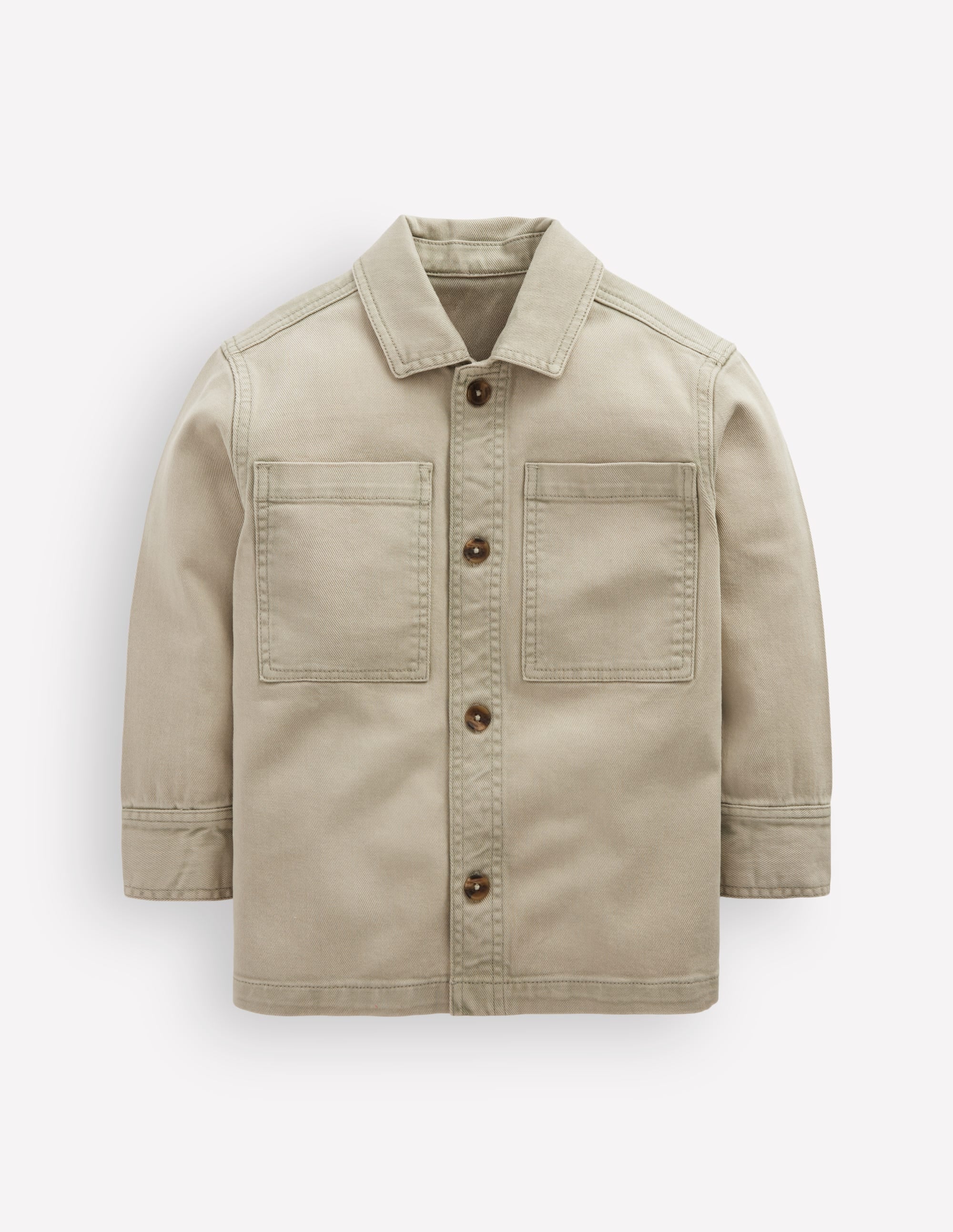 Cotton Front Pocket Overshirt-ACID WASH GREEN - Image 2