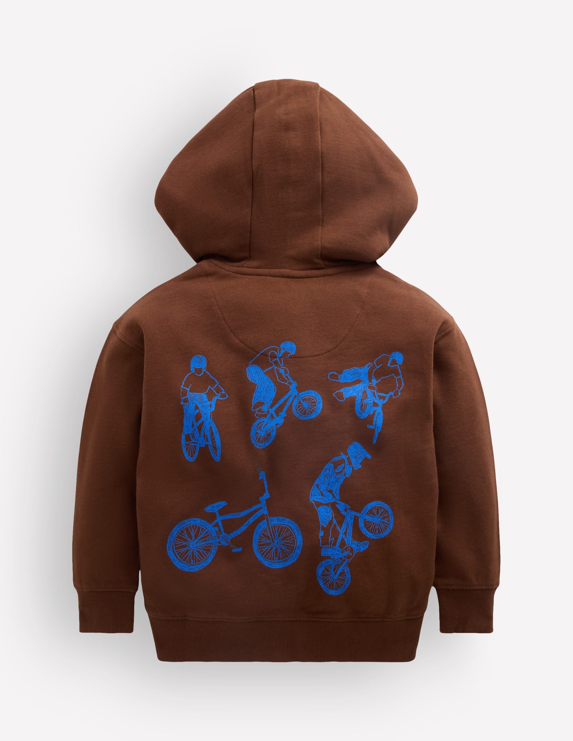 Front & Back Zip-Up Hoodie-Brown BMX - Image 2