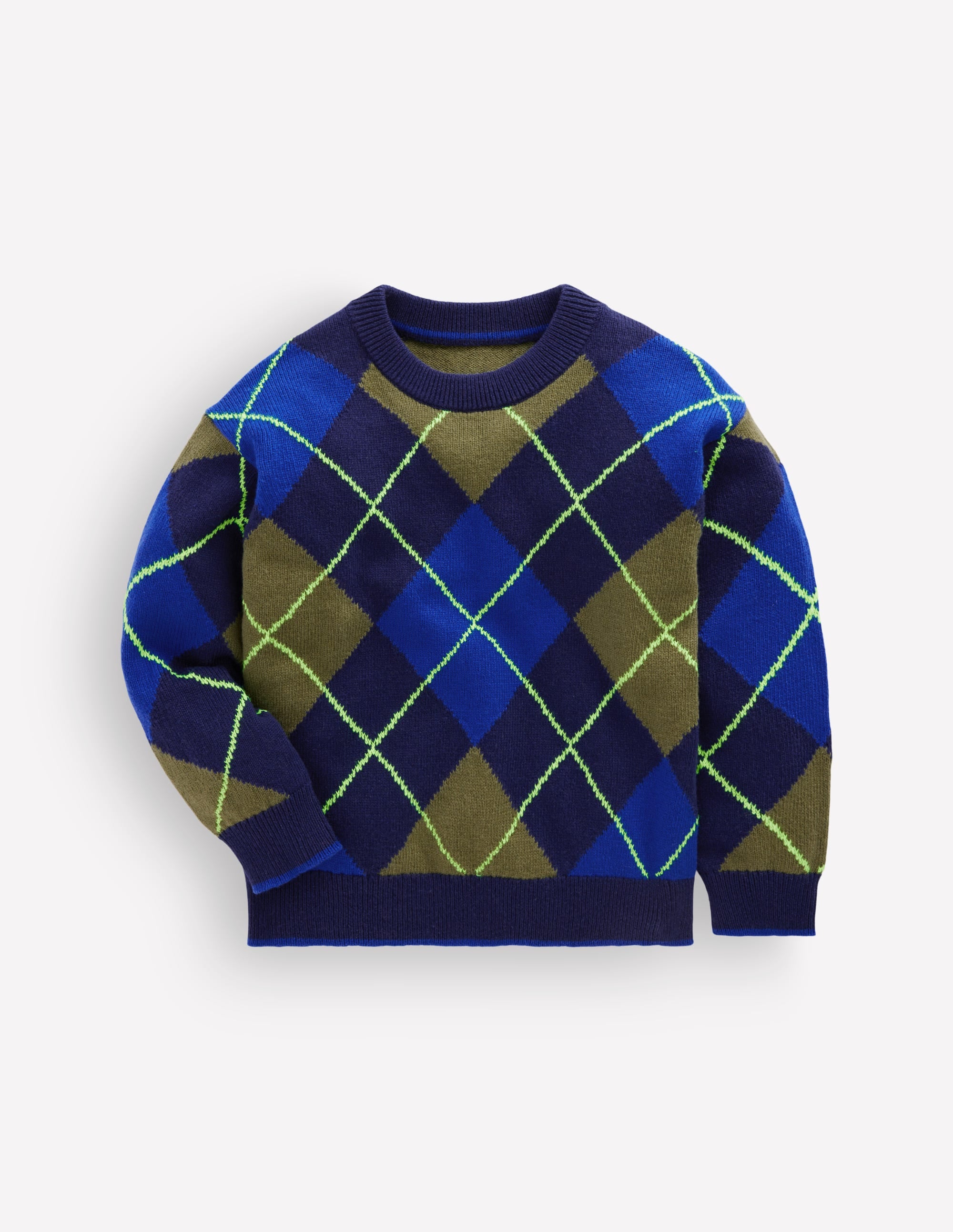 Argyle Jumper-College Navy - Image 1