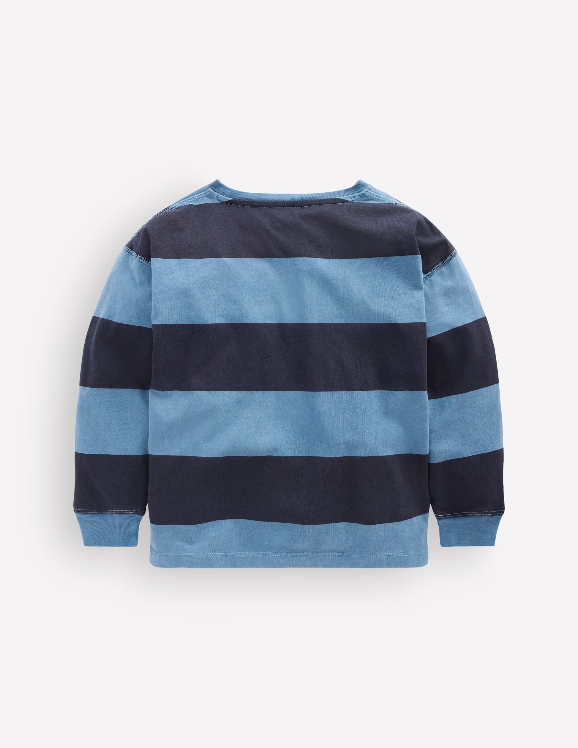Long Sleeve Garment Dye Tee-College Navy / Denim Blue-5