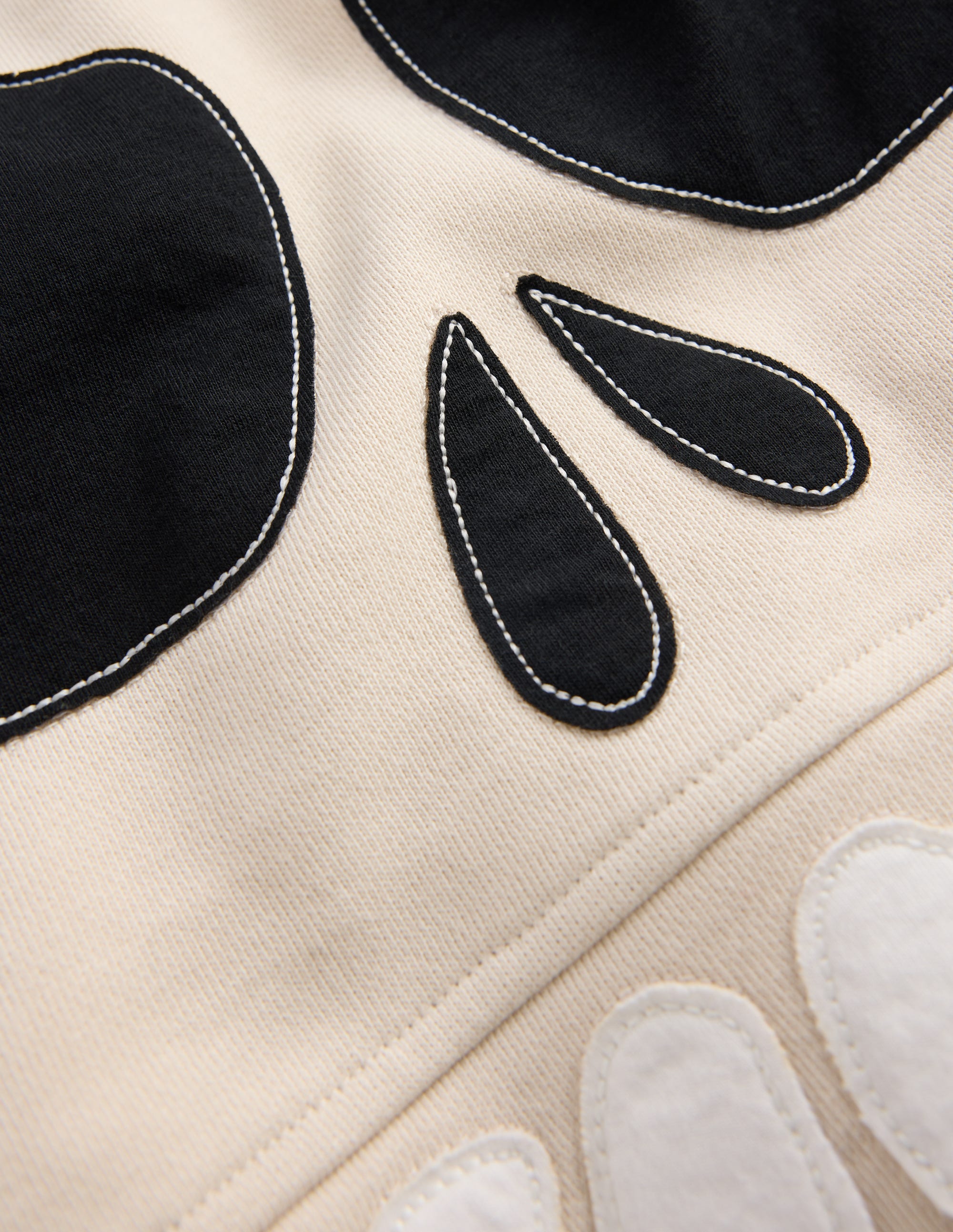 Glow Applique Sweatshirt-College Navy Skull - Image 5