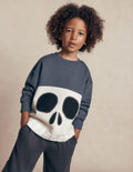 Glow Applique Sweatshirt-College Navy Skull