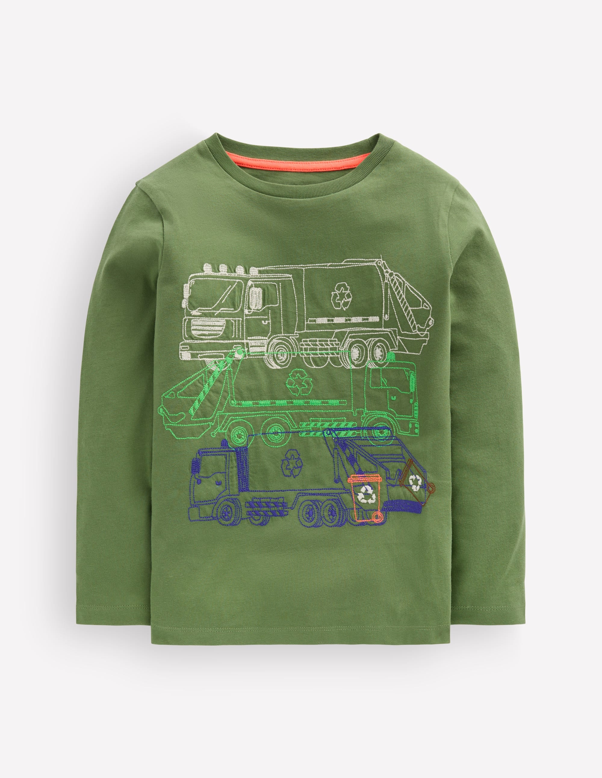 Linear Stitch T-shirt-DILL RECYCLE TRUCKS - Image 2