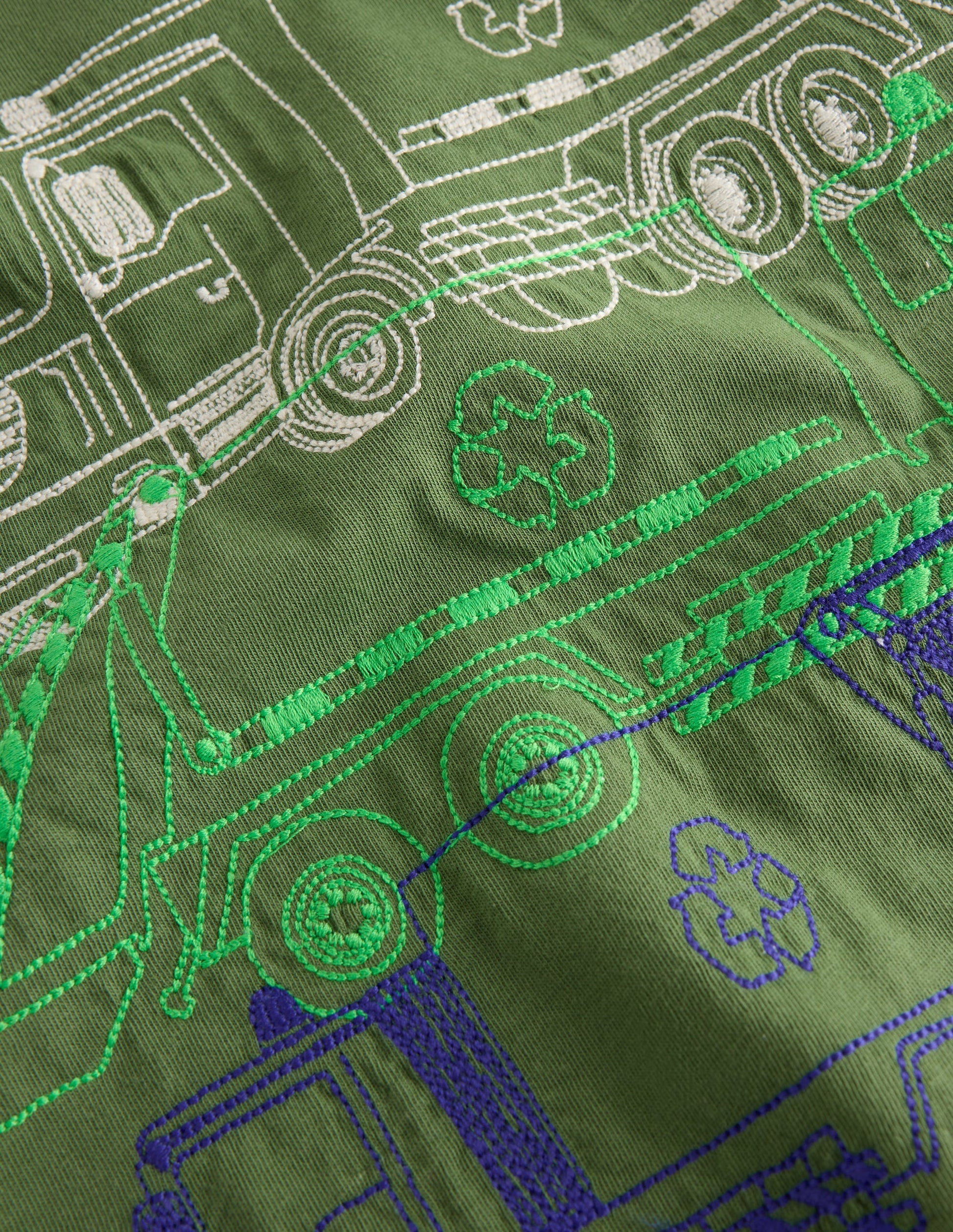 Linear Stitch T-shirt-DILL RECYCLE TRUCKS-4
