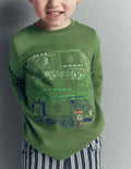 Linear Stitch T-shirt-DILL RECYCLE TRUCKS