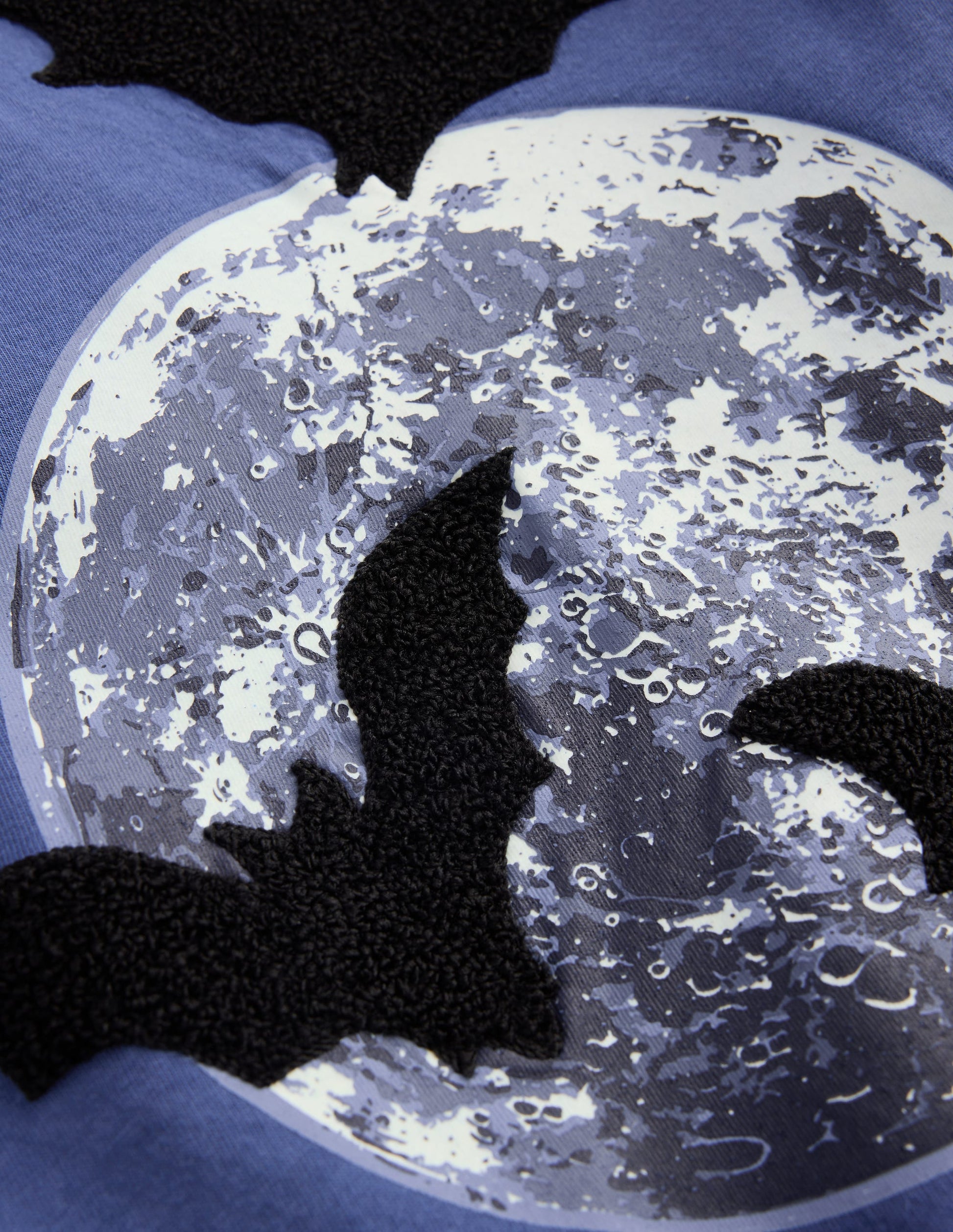 Glow Appliqué T-shirt-Moons and Bats-4